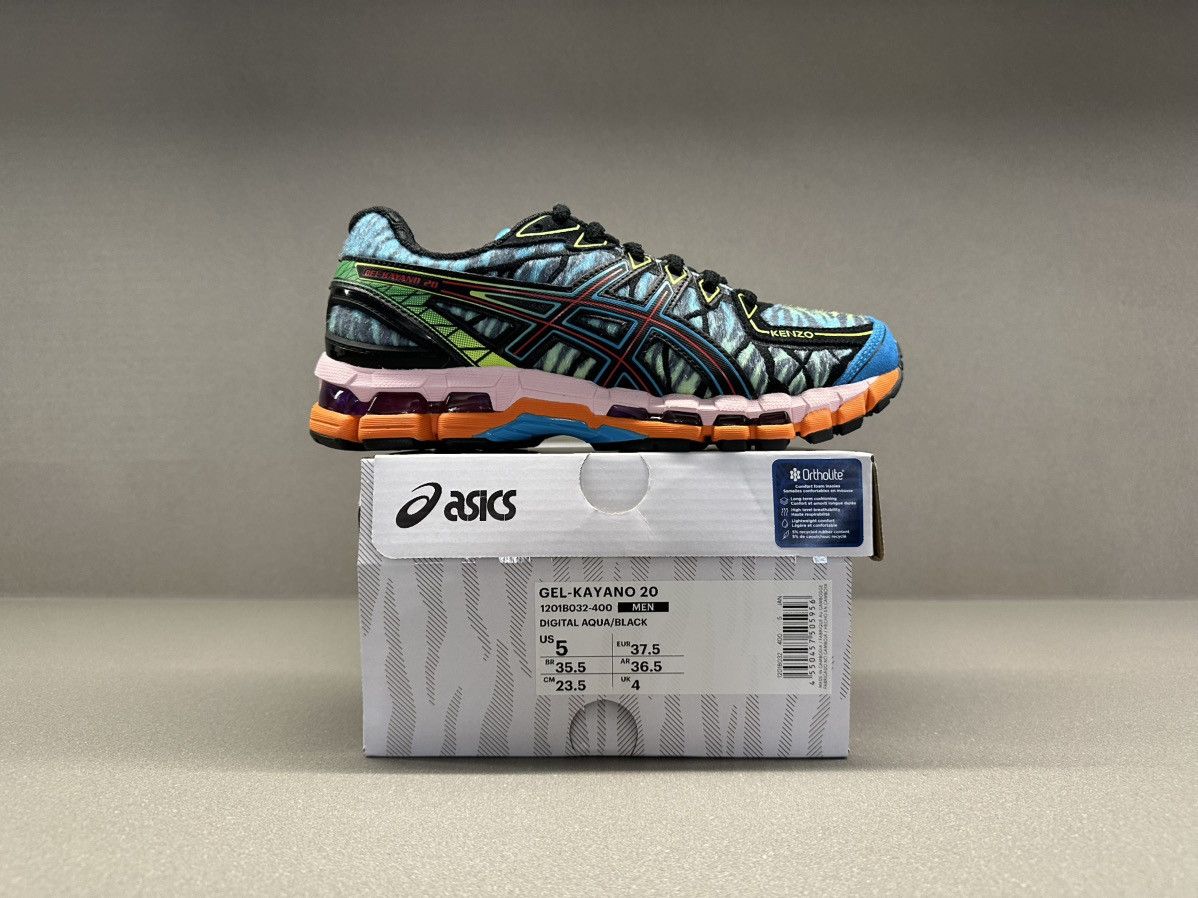 Asics × Kenzo ASICS Gel-Kayano 20 KENZO Digital Aqua Size US 5 / IT 35 - 3 Thumbnail