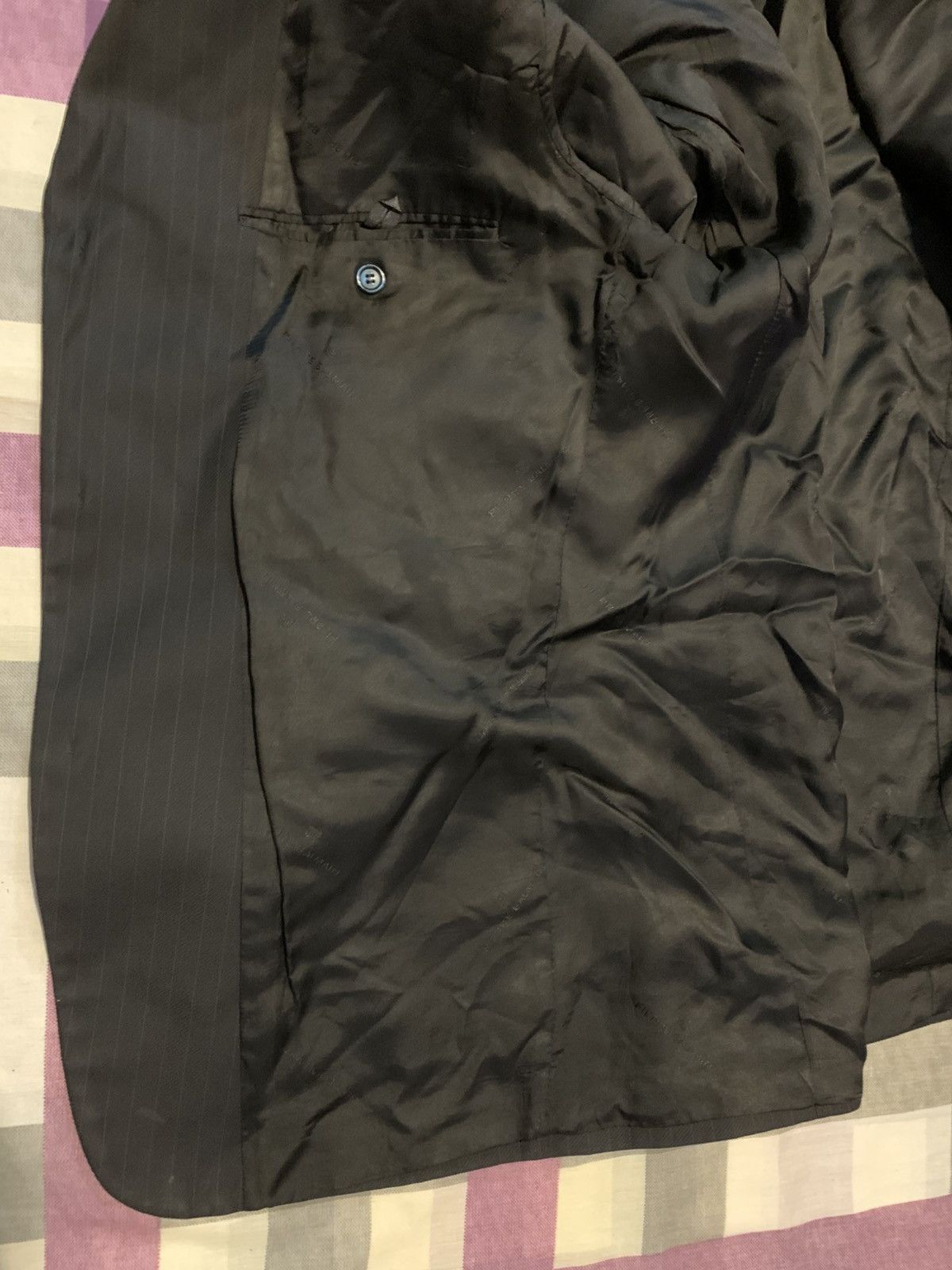 Pierre Balmain Pierre Balmain Black Pinstripe Blazer (2002/03) 100% Wool Size 42L - 6 Thumbnail