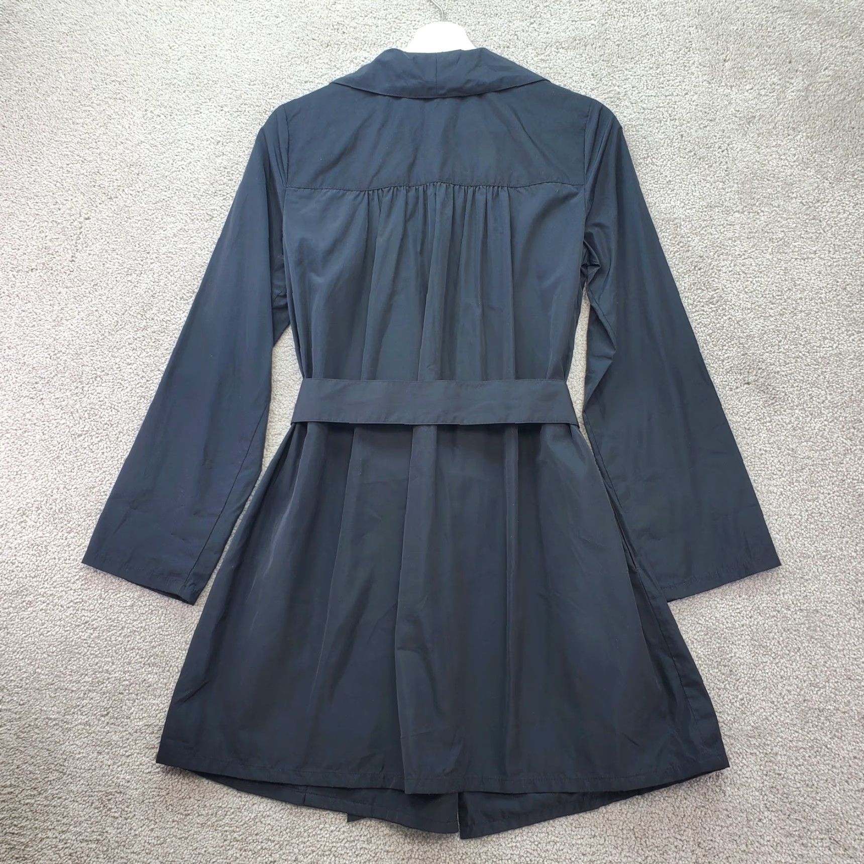 J. Jill J. Jill Water Repellent Raincoat Trench Coat Womens XS Black Lightweight Size XS / US 0-2 / IT 36-38 - 2 Thumbnail
