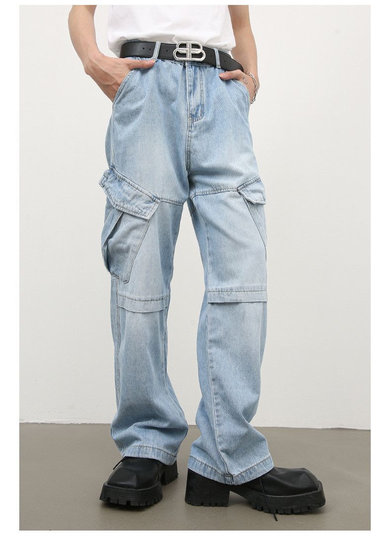 Japanese Brand × Jean American retro men's high street loose cargo jeans Size US 32 / EU 48 - 1 Thumbnail