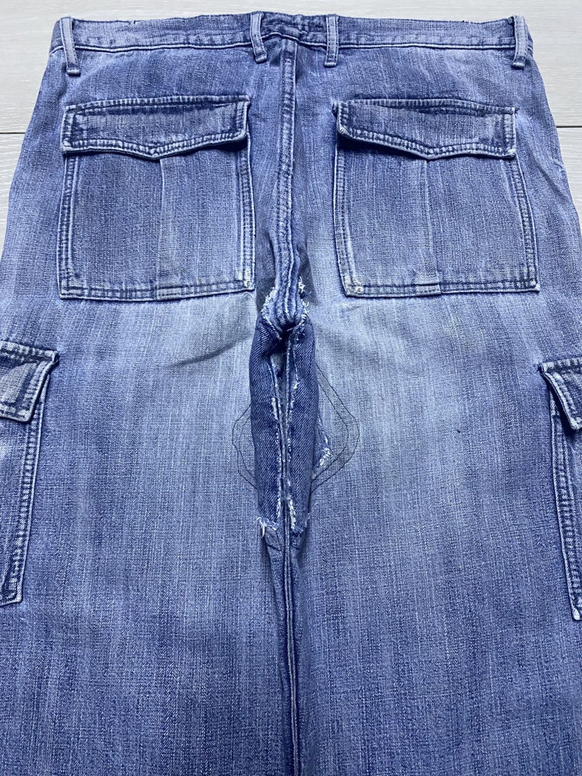 Big John Vintage Big john Workwear Cargo Baggy Pants Size US 33 - 4 Thumbnail