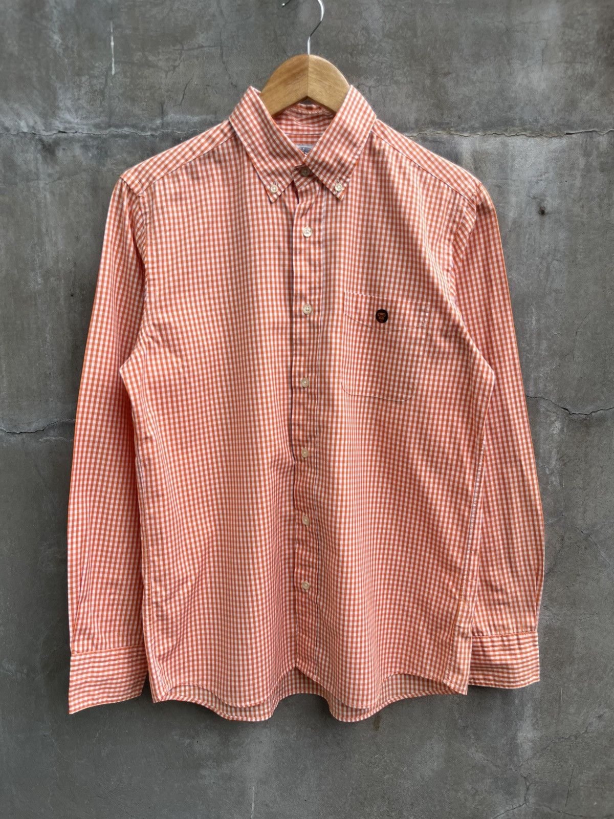 Bape Gingham Button Up Shirt Size US L / EU 52-54 / 3 - 1 Thumbnail