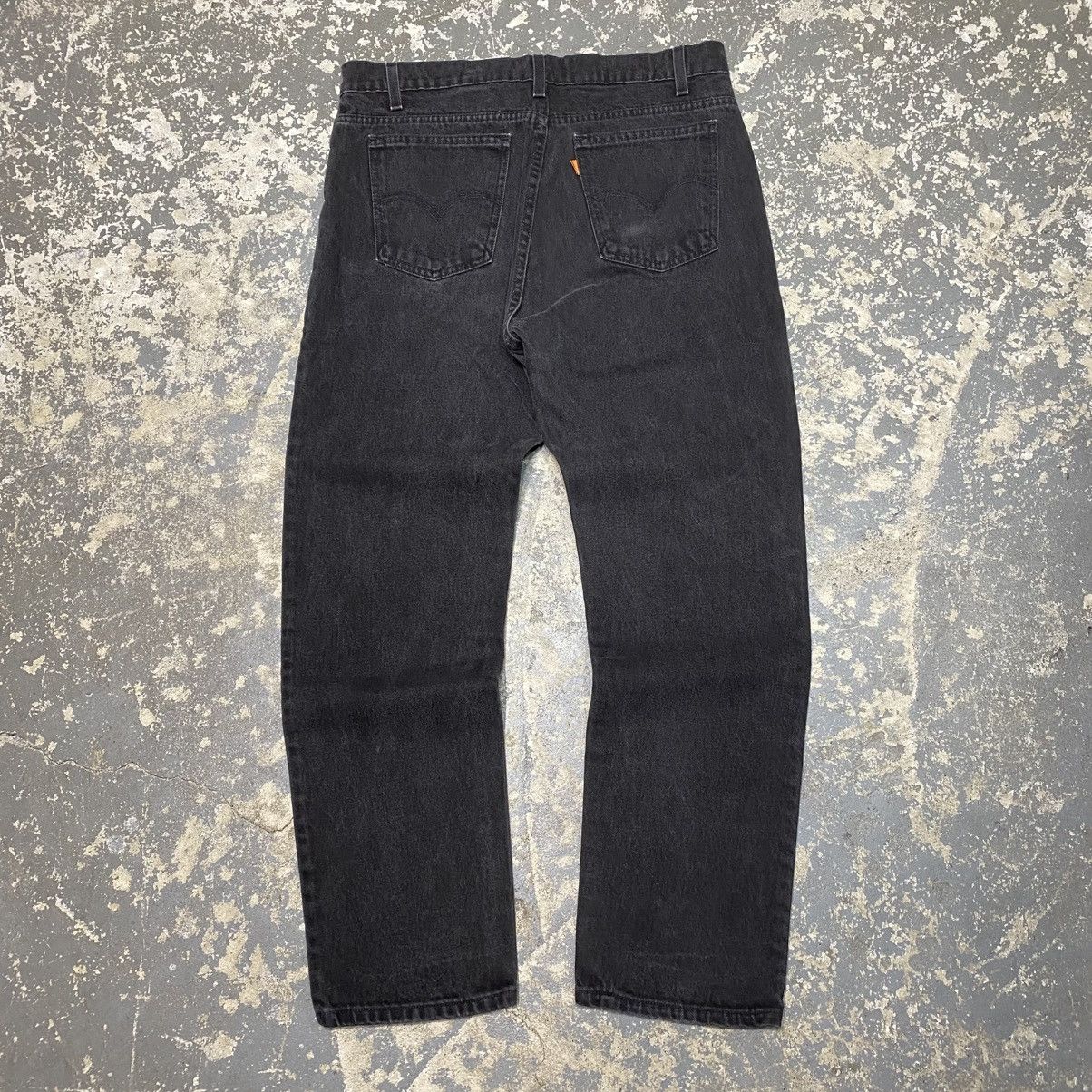 Levi's × Vintage Vintage Levi’s 505 Orange Tab Black Denim Jeans 90s Size US 35 - 1 Thumbnail