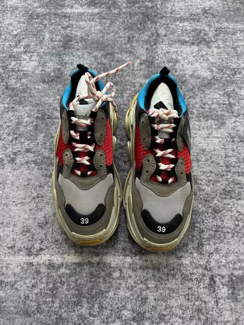 Balenciaga Balenciaga Triple S Dad Sneakers Red Blue-2505 Size US 7.5 / EU 40-41 - 2 Thumbnail