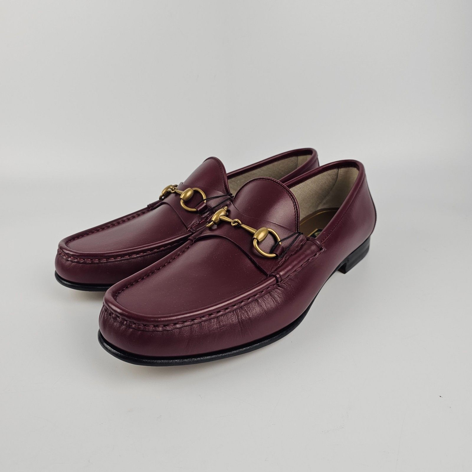 GUCCI Horsebit 1953 Men's Rosso Ancora Red Leather Loafers N