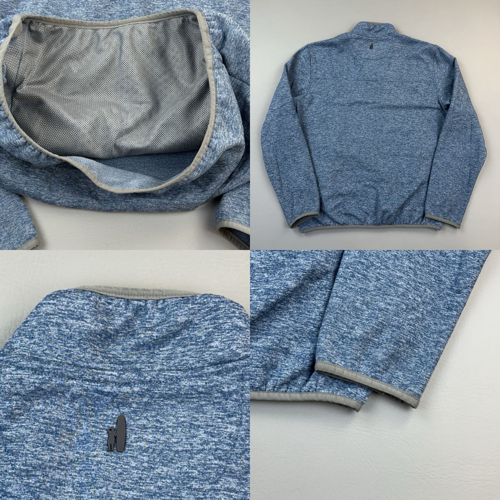 johnnie-O Johnnie-O Sweater Mens Medium Blue Fleece 1/4 Snap Henley Pullover Golf Casual Size US M / EU 48-50 / 2 - 8 Thumbnail