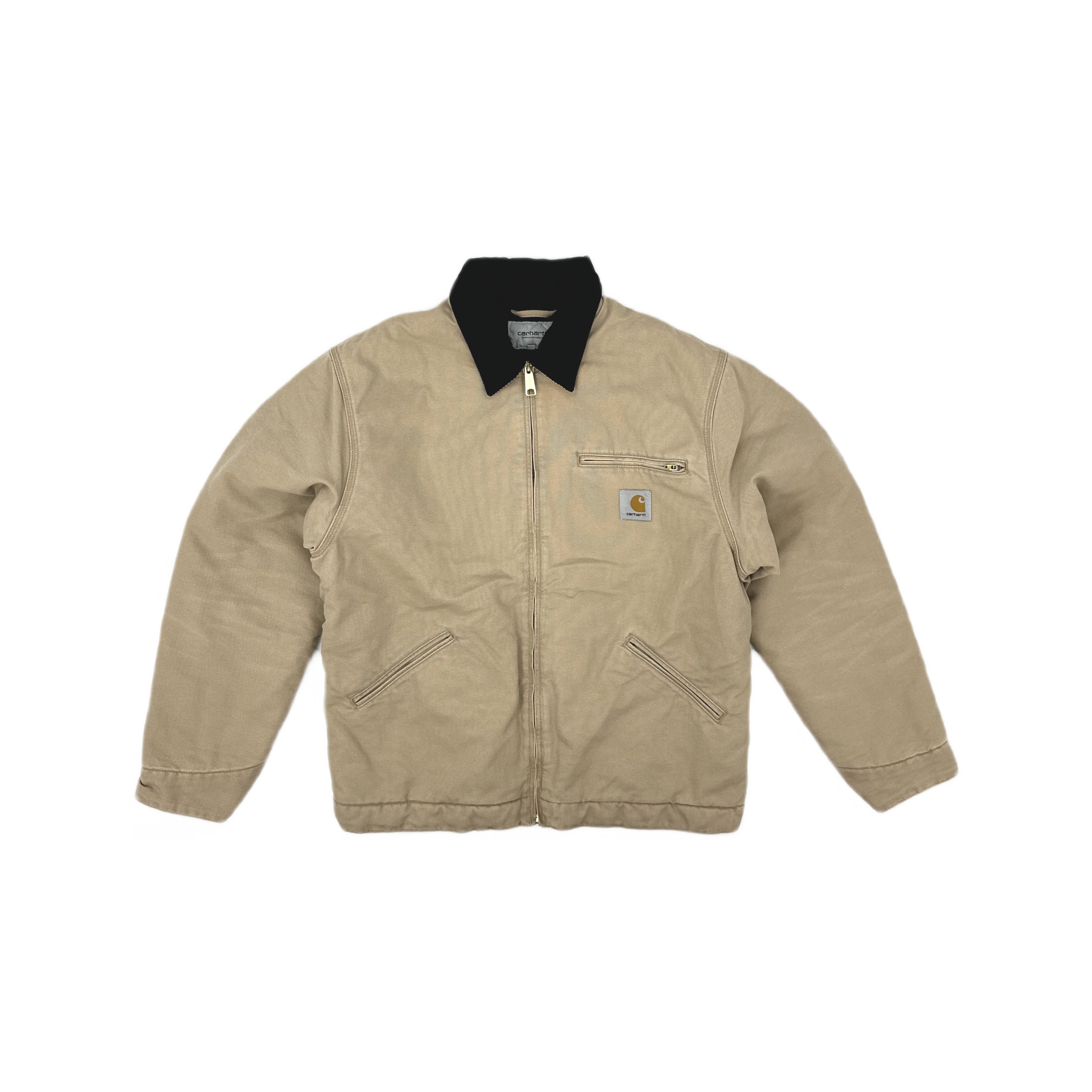 carhartt Stussy Chore Coat ベージュ Authentic Carhartt WIP x Stussy Mens Beige Brown Insulated Work