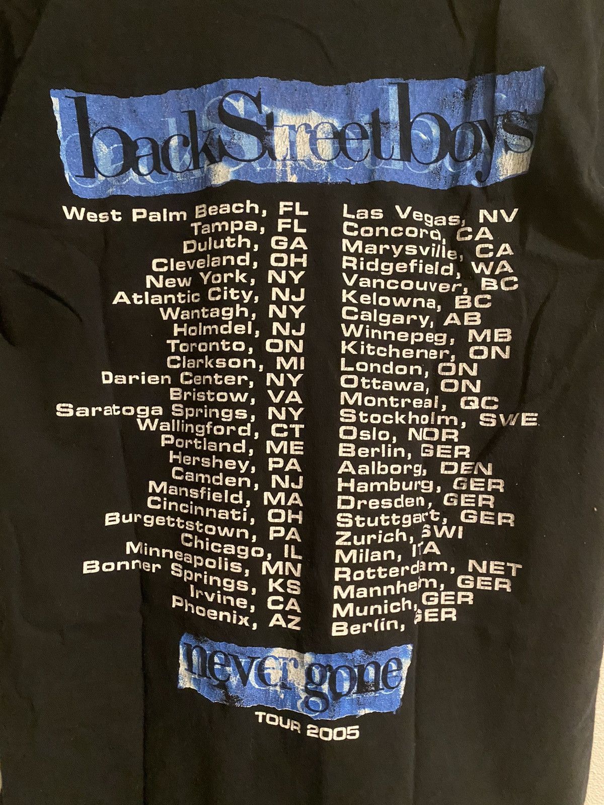 Band Tees 2005 Back Street Boys Tour Tee Size US S / EU 44-46 / 1 - 5 Thumbnail