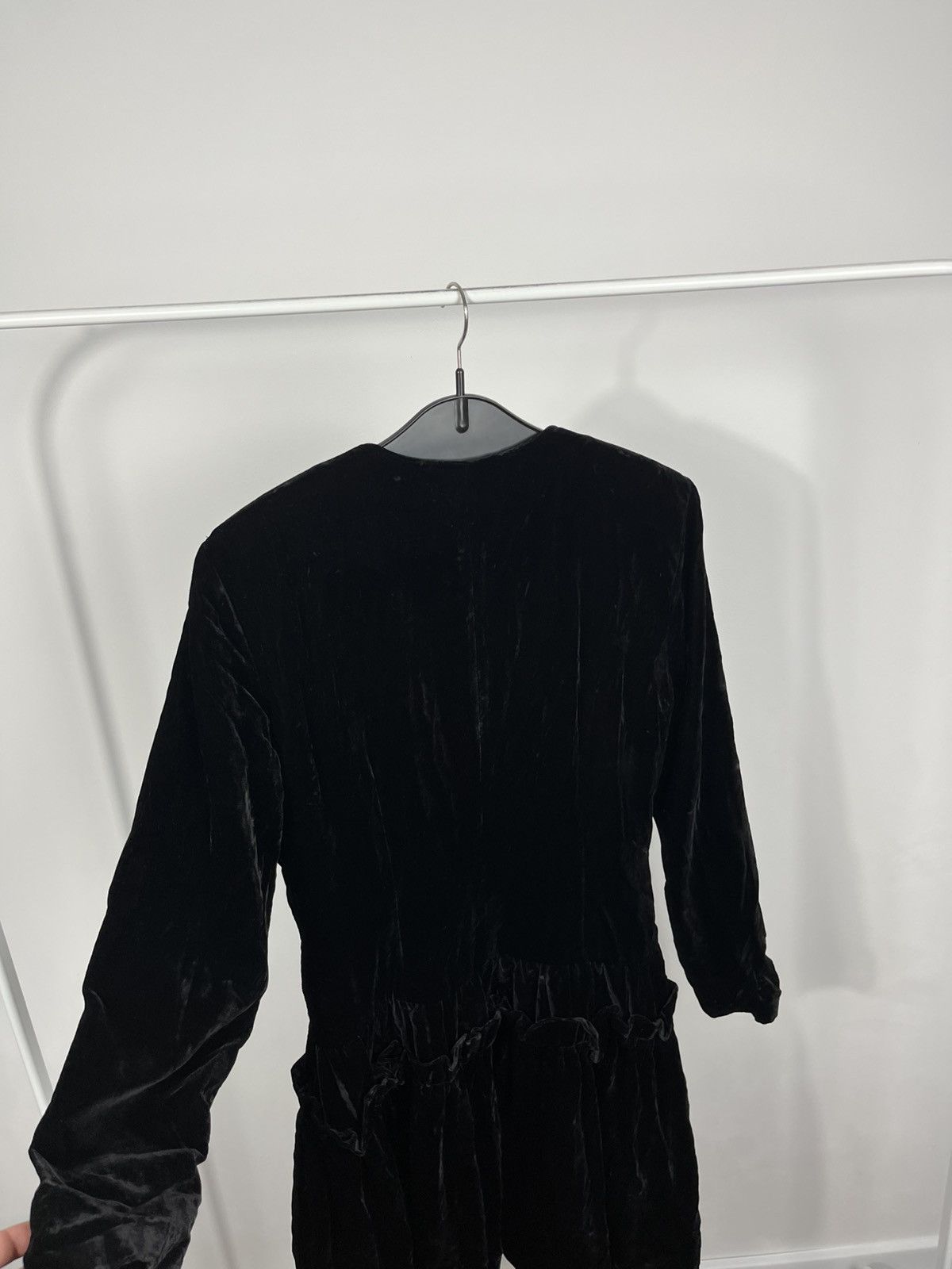 Sisley Vintage Sisley Velvet Mini Dress Made in Italy Ruffle Hem Size M / US 6-8 / IT 42-44 - 15 Thumbnail