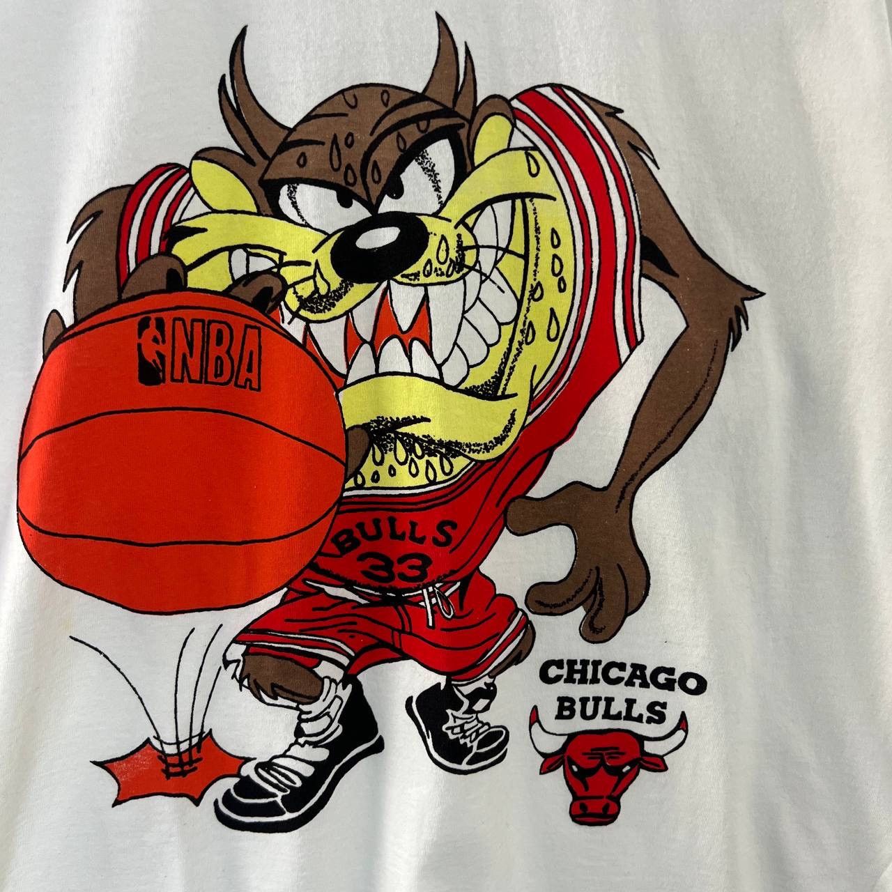 Cartoon Network Vintage Y2K Taz Chicago Bulls Cartoon Oversized T-Shirt Size US L / EU 52-54 / 3 - 3 Thumbnail