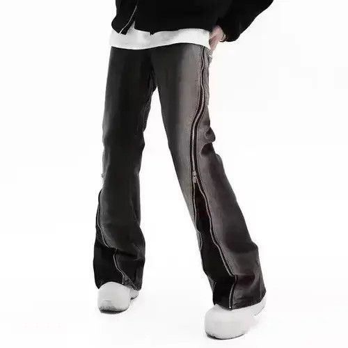 Japanese Brand × Vintage Y2K Streetwear Baggy Flare Bootcut Zipper Denim Size US 32 / EU 48 - 4 Thumbnail