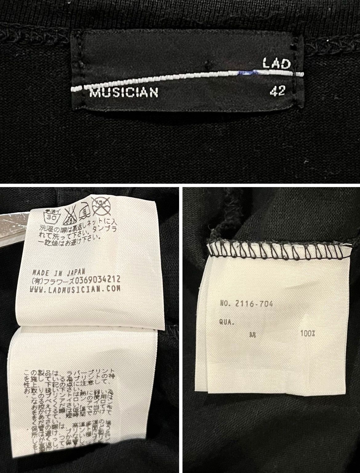 Lad Musician LAD MUSICIAN BLACK FLAG CUT AND SEW JAPANESE BRAND TSHIRT Size US L / EU 52-54 / 3 - 6 Thumbnail