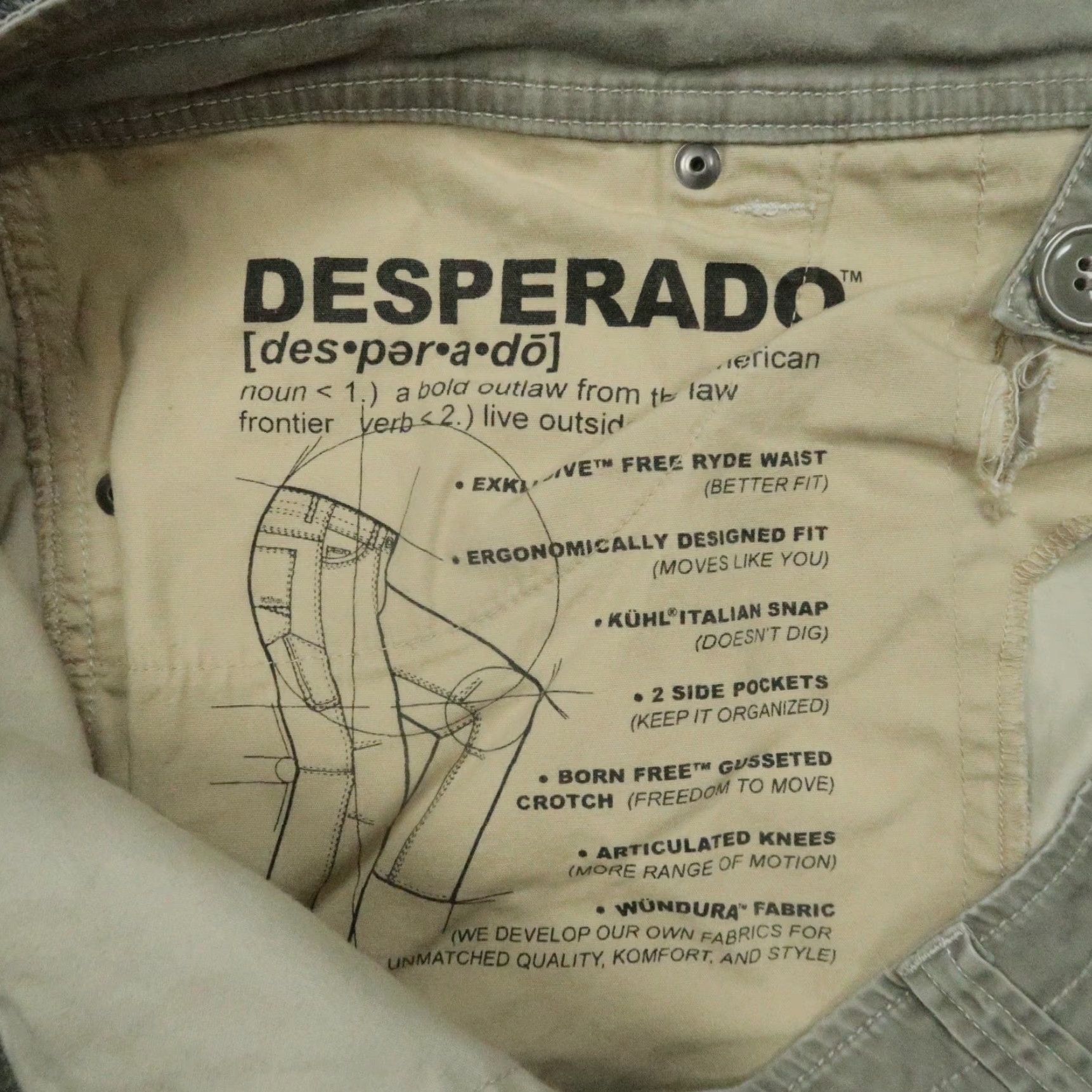 Vintage Kuhl Desperado Pants Beige Outdoor Hiking Stretch Cargo Mens 40x32 Size US 40 / EU 56 - 6 Thumbnail