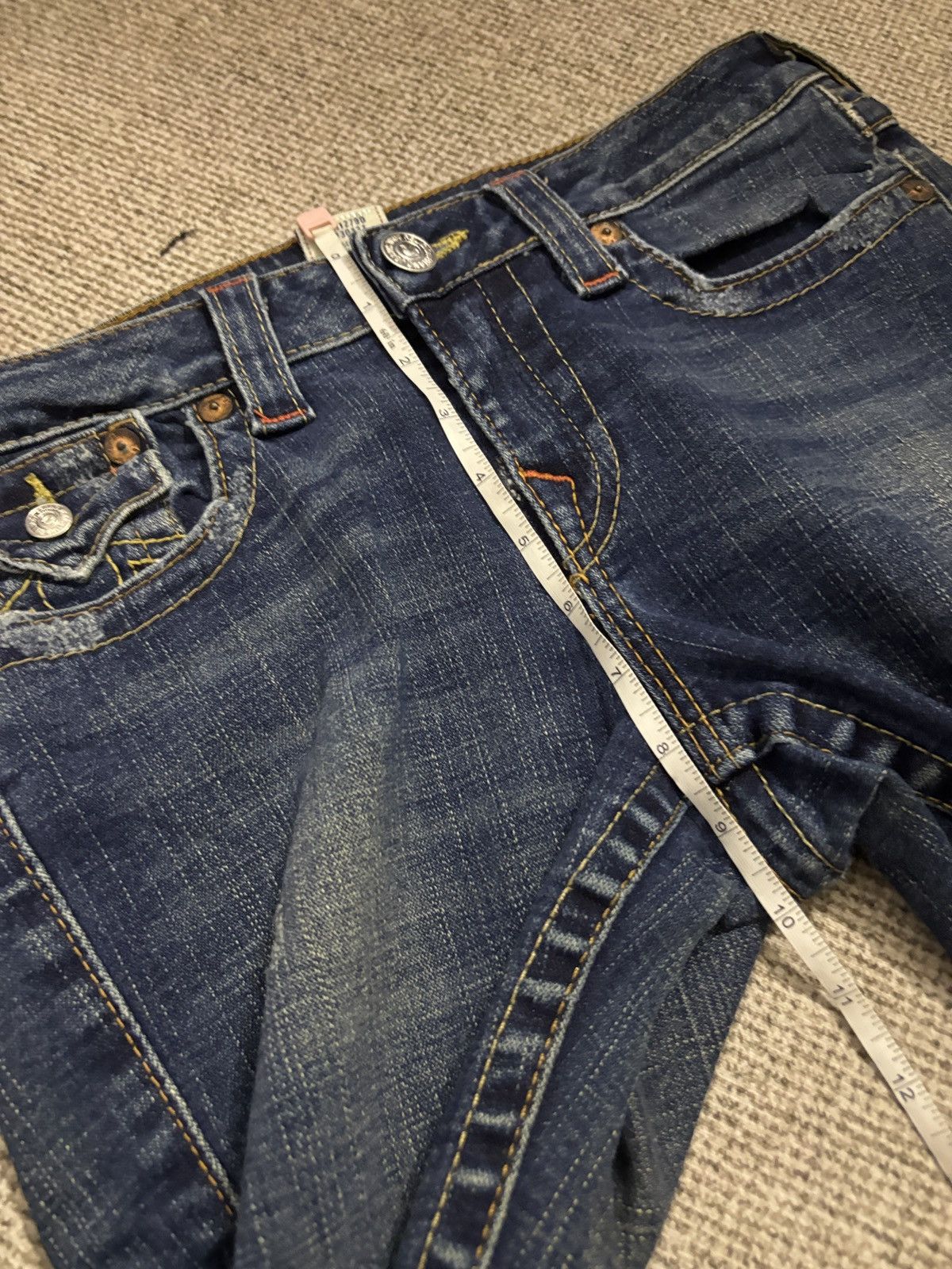 True Religion Y2K Distressed True Religion Flare Bootcut Denim Jeans Size 31" - 12 Thumbnail