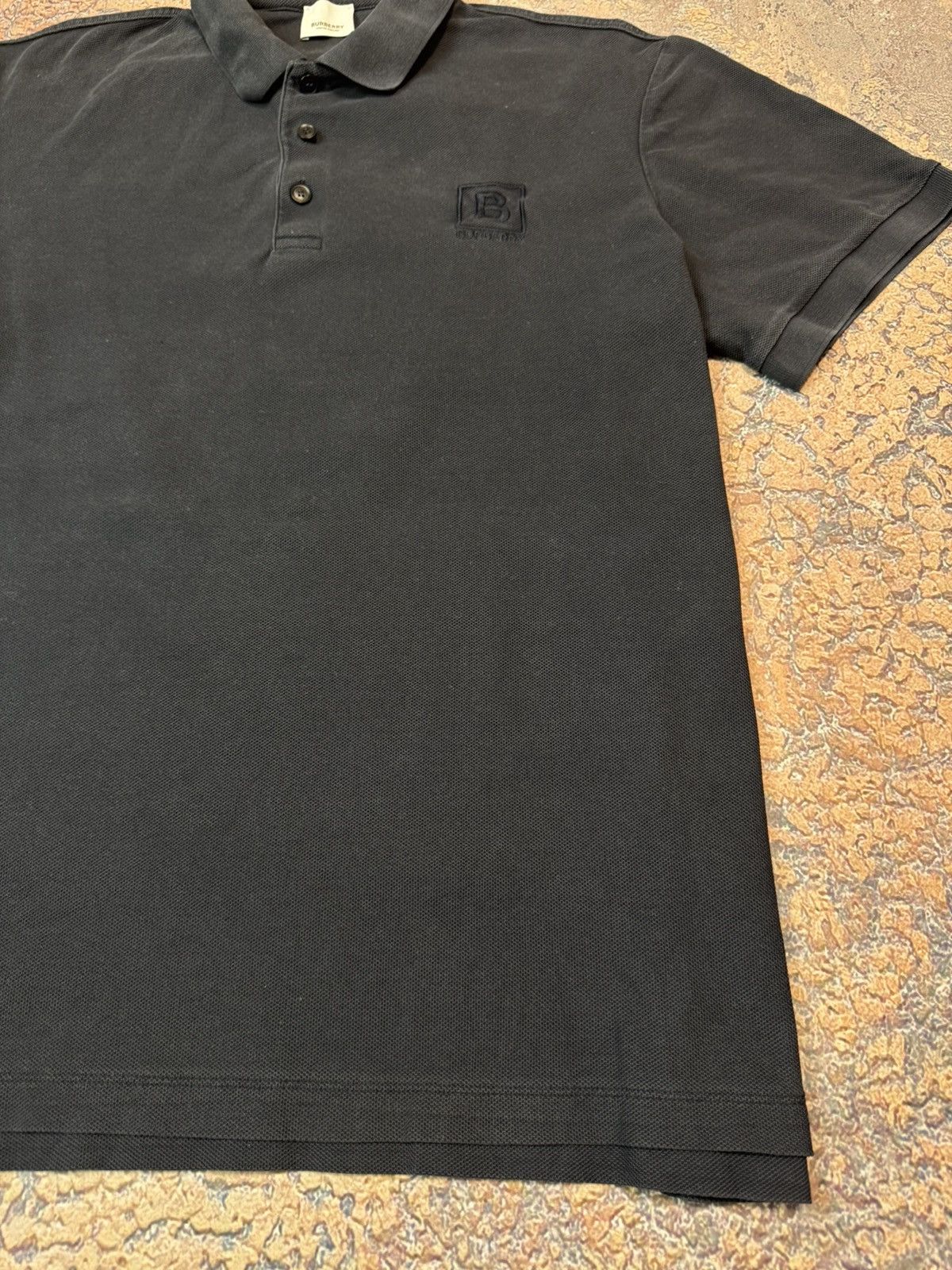 Burberry Vintage 90s Burberry Polo Tee Casual Big Logo Designer Size US XL / EU 56 / 4 - 3 Thumbnail