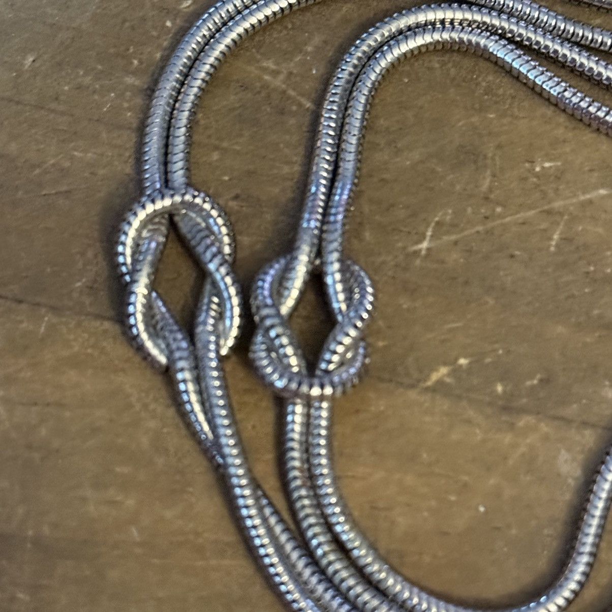 Other Long silver tone snake chain tassel necklace Size ONE SIZE - 4 Thumbnail