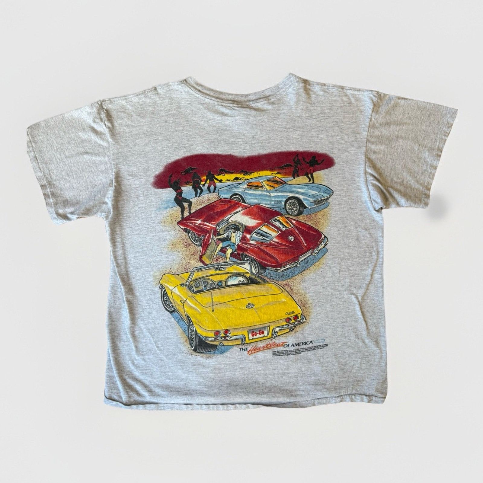 Vintage Vintage Chevrolet Corvette Shirt XL Gray 90s Made USA SSI Size US XL / EU 56 / 4 - 1 Thumbnail