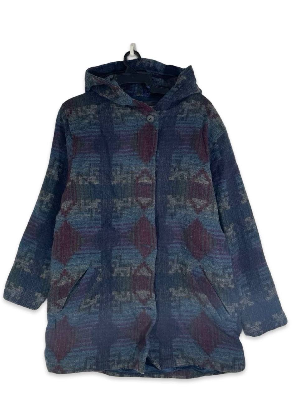 L.L. Bean Vintage 90s LLbean navajo design kashmir art hoodie wool L Size US L / EU 52-54 / 3 - 1 Thumbnail