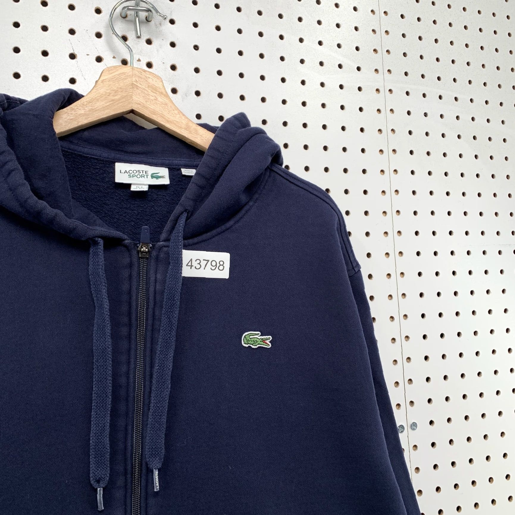 Lacoste Lacoste Sport Hoodie Sweatshirt Mens 3XL Navy Blue Hooded Fleece Pullover Size US XXL / EU 58 / 5 - 6 Thumbnail