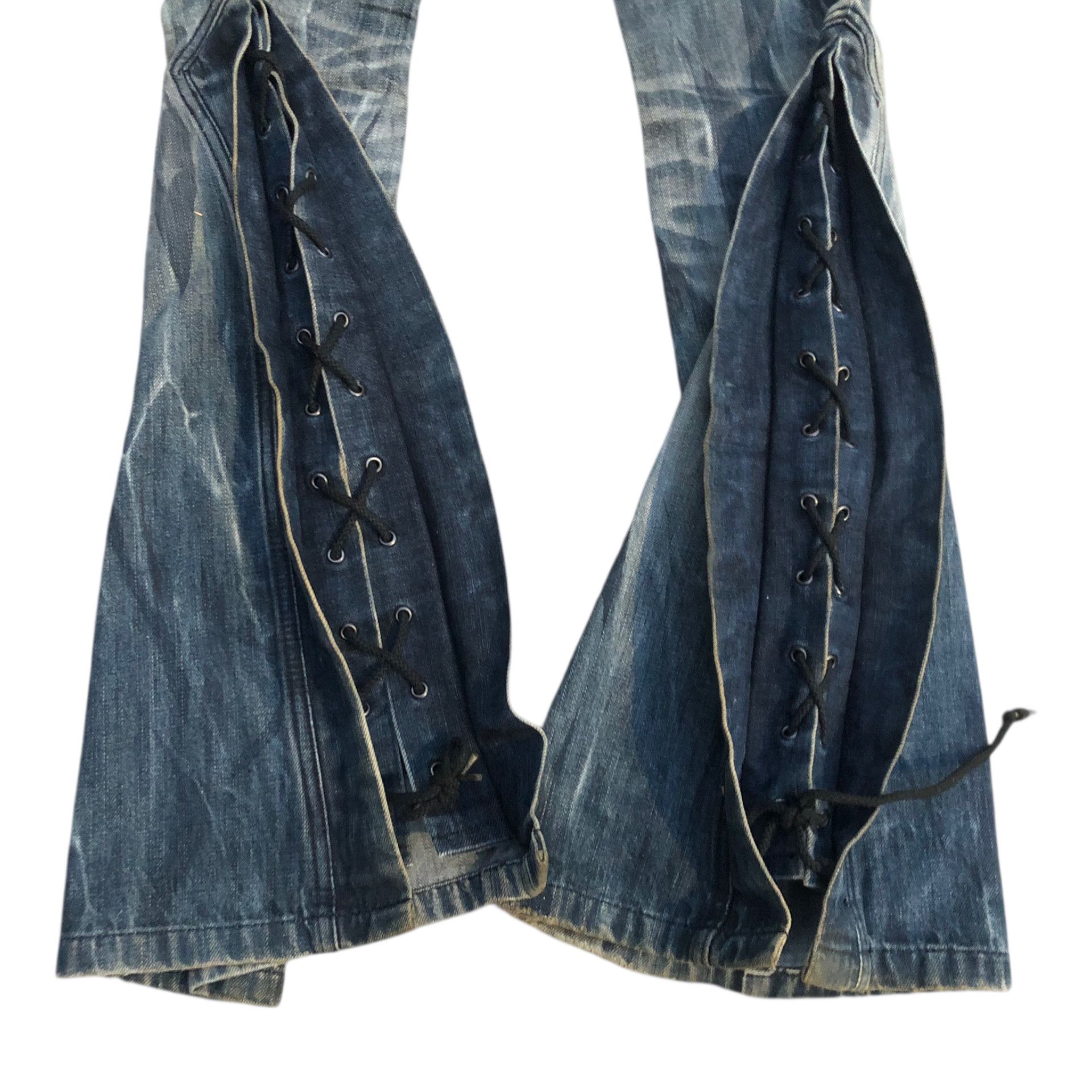 Tornado Mart 🔥🔥Y2K TORNADO MART Lowbox Acid Dyed Flared Bootcut Denim Size US 31 - 14 Thumbnail