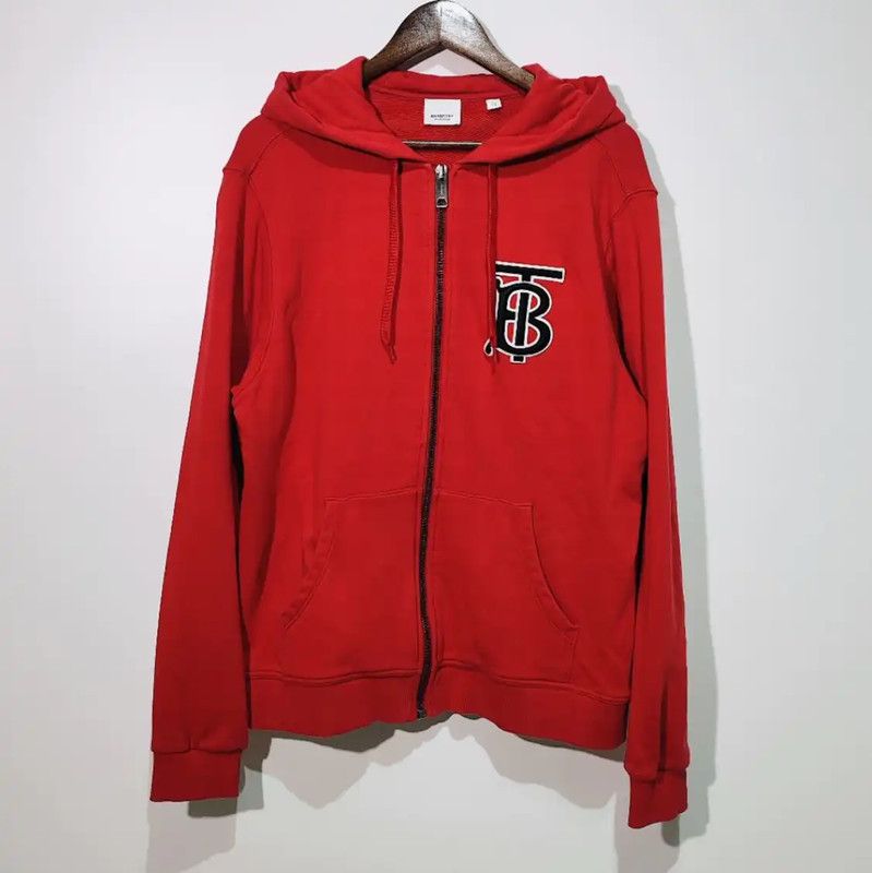 Burberry Burberry Red Cotton Women's Hoodie Size XL / US 12-14 / IT 48-50 - 1 Thumbnail