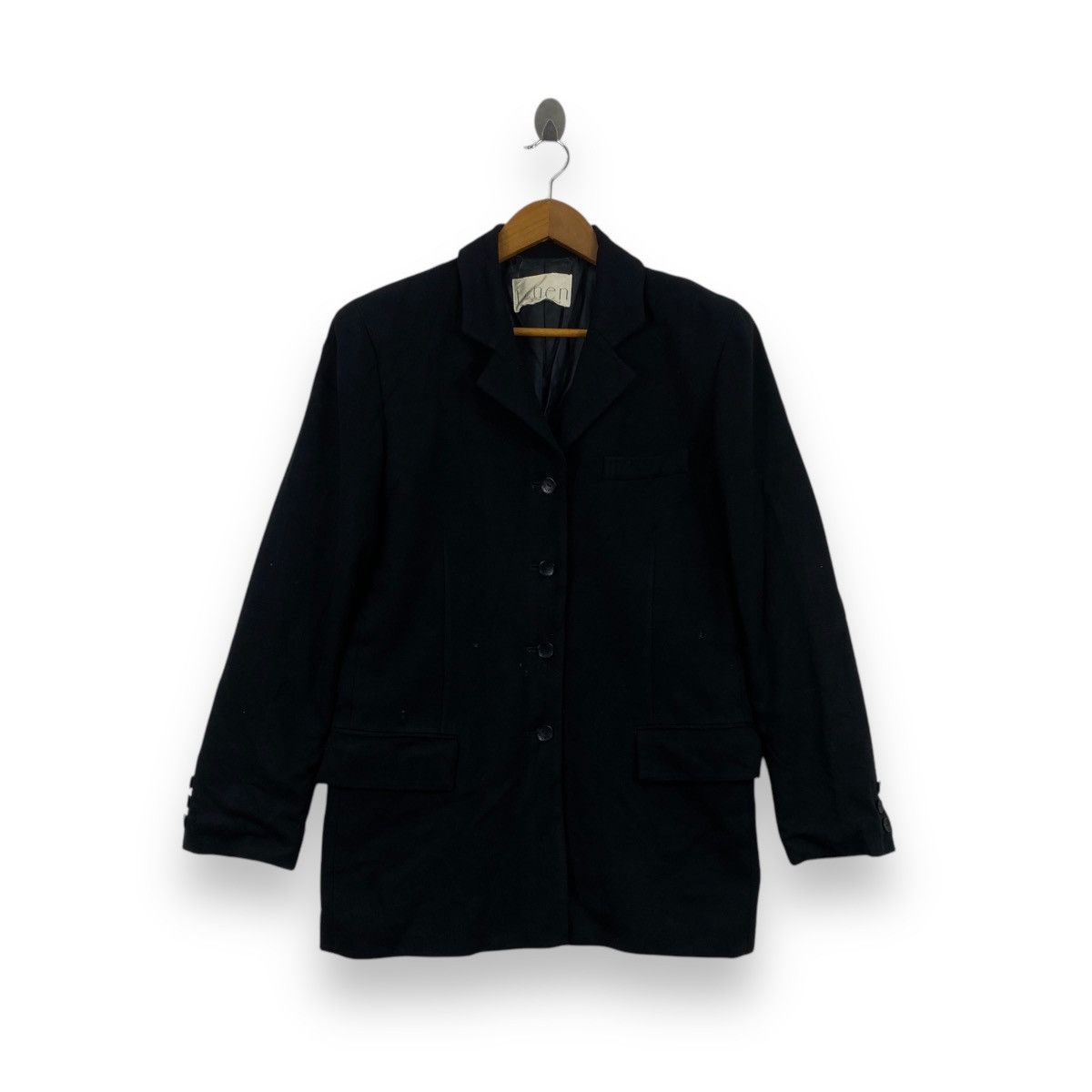 Vintage Vintage TEHEN PARIS Women Black 4 Button Blazer Coat Jacket Size 34R - 1 Thumbnail
