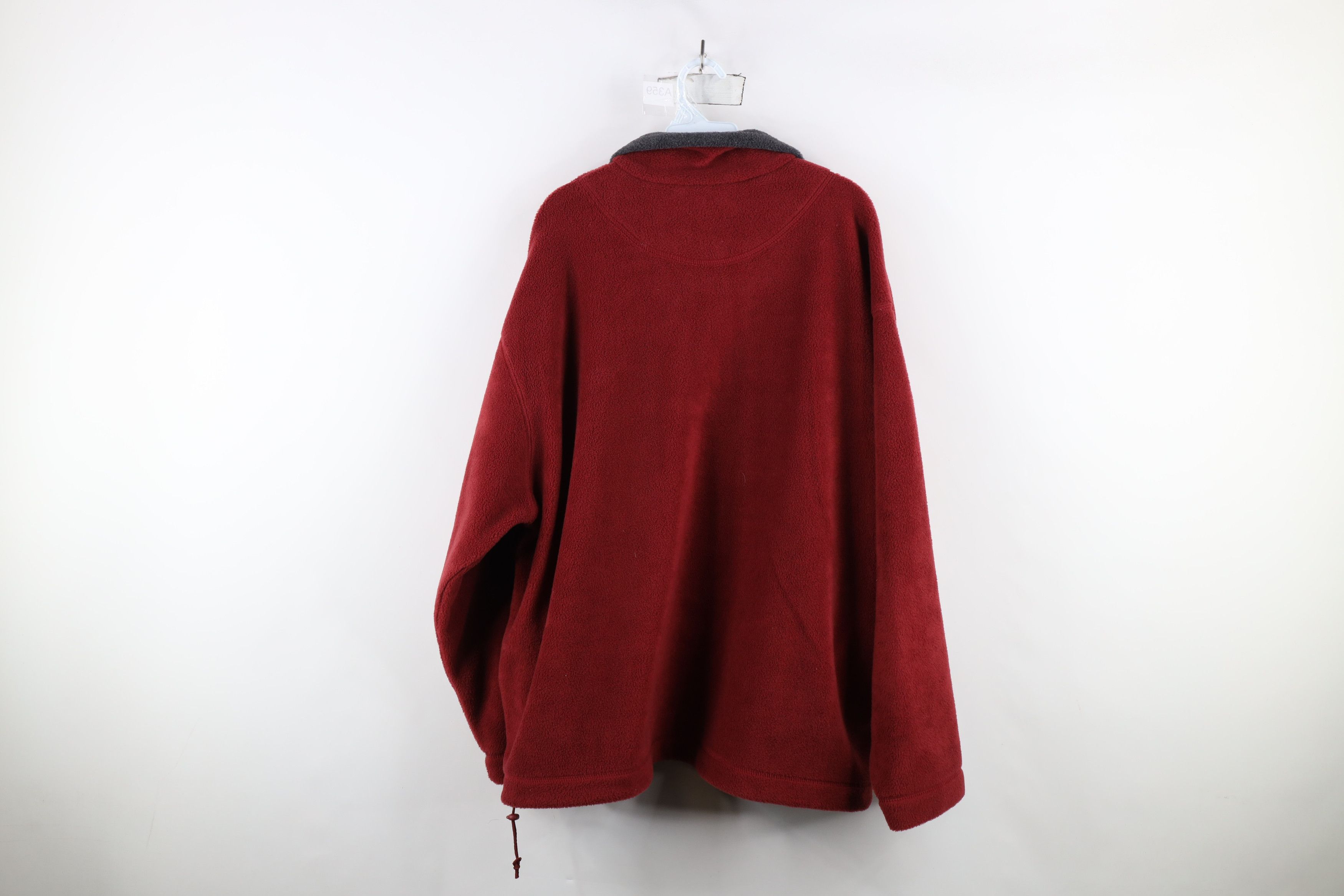Vintage Vintage 90s Streetwear Blank Baggy Half Zip Fleece Sweater Size US XL / EU 56 / 4 - 11 Thumbnail