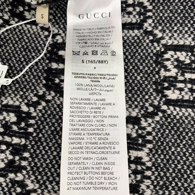 Gucci Gucci Black old-fashioned full-print knitted cardigan jacke Size US S / EU 44-46 / 1 - 7 Thumbnail