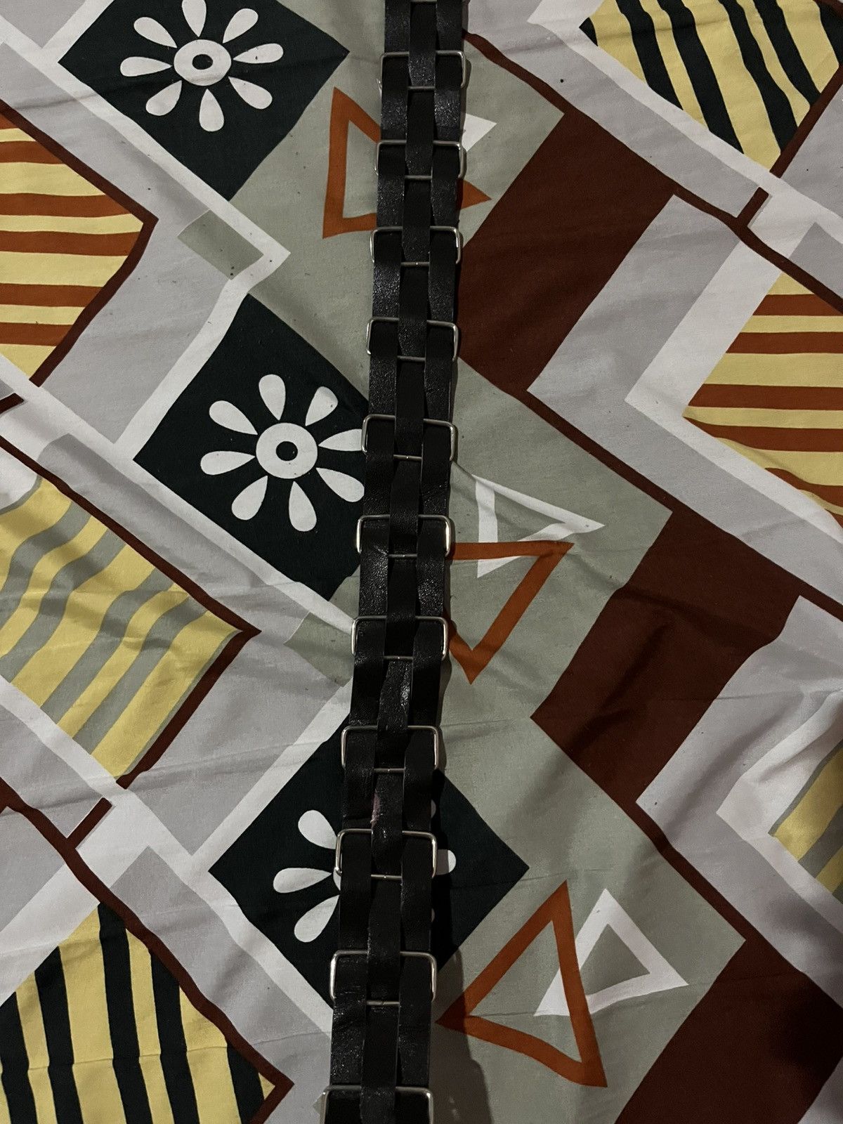 If Six Was Nine × Japanese Brand × Vintage Brown Belt With 2 Prong And Iron Braid Motif Size ONE SIZE - 9 Thumbnail