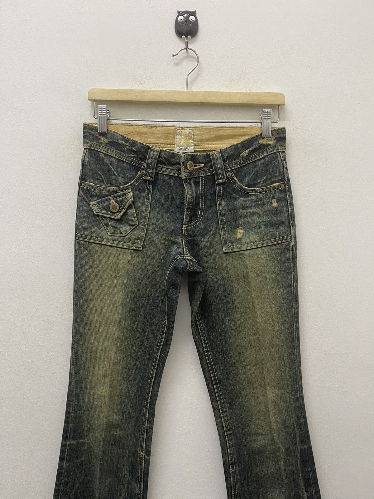 Edwin Rare Vintage VIENUS JEAN Something by Edwin Japan Flare Size US 28 / EU 44 - 4 Thumbnail