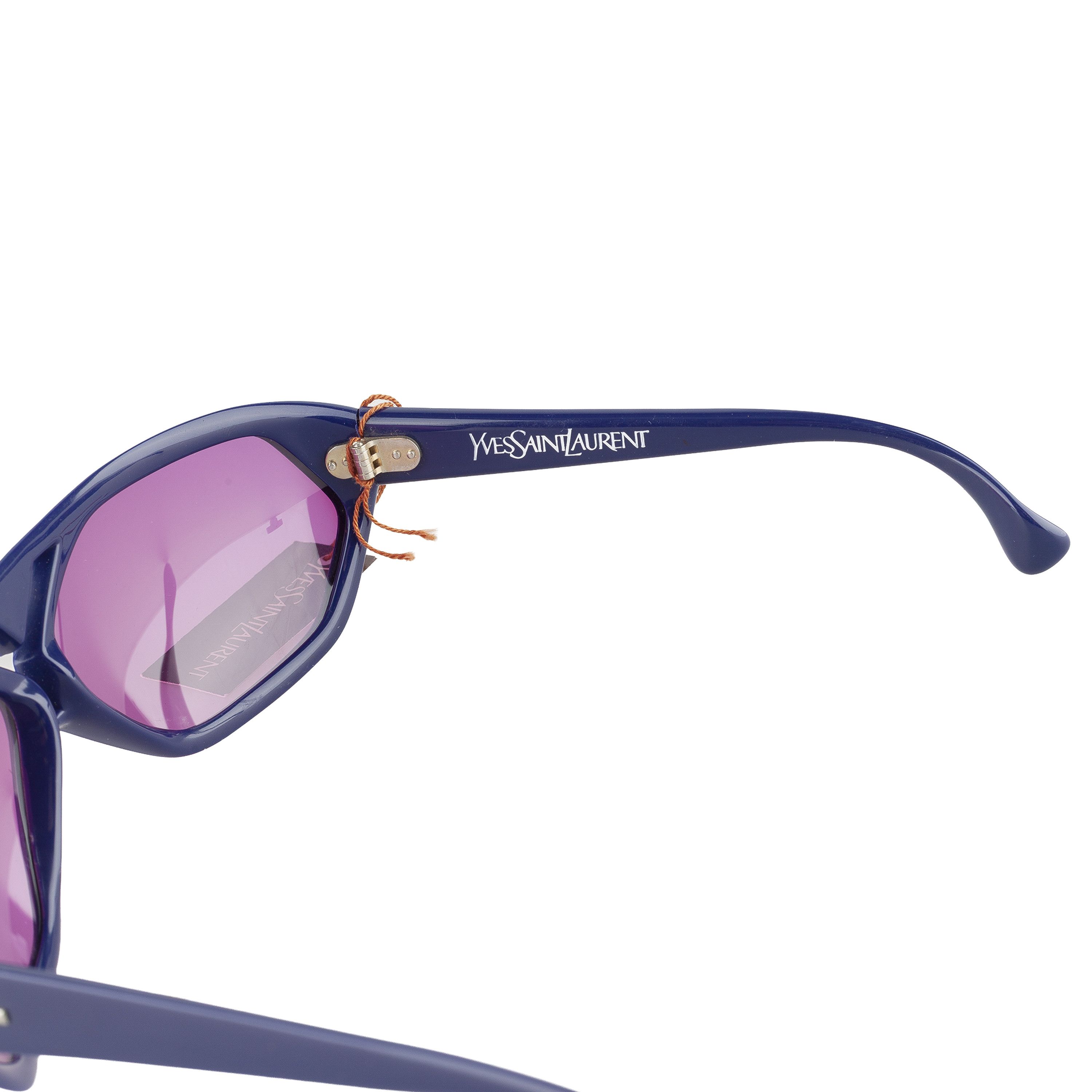 Yves Saint Laurent YSL Yves Saint Laurent RARE 80's Navy Sunglasses Size ONE SIZE - 7 Thumbnail