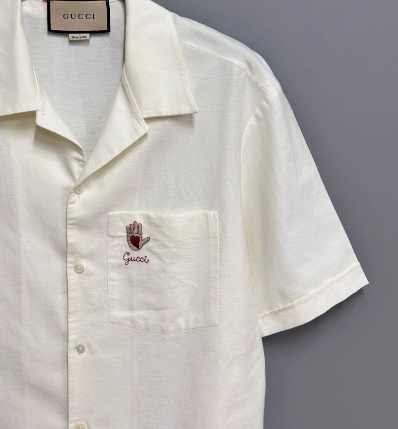 Gucci Gucci Embroidered white shirt in the palm of your hand Size US S / EU 44-46 / 1 - 3 Thumbnail
