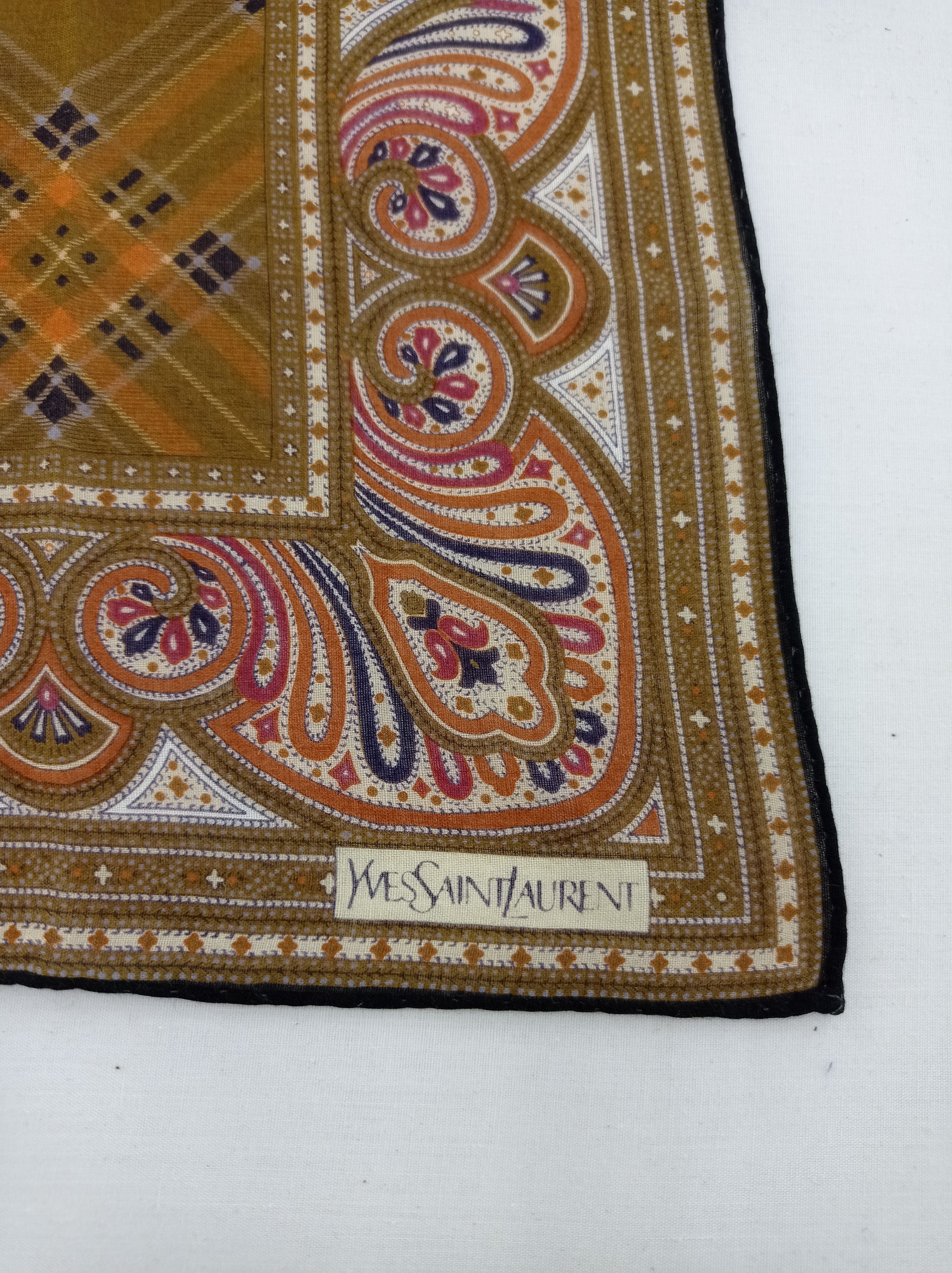Vintage × Yves Saint Laurent Vintage Yves Saint Laurent Handkerchief / Neckwear / Bandana Size ONE SIZE - 4 Thumbnail