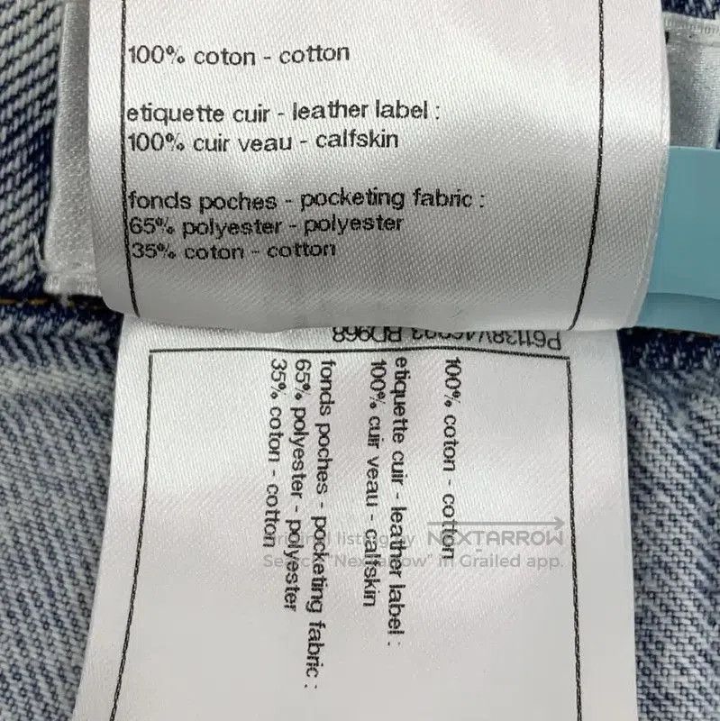 Chanel Chanel Light Blue Cotton Women's Denim Pants . Size 23" - 8 Thumbnail