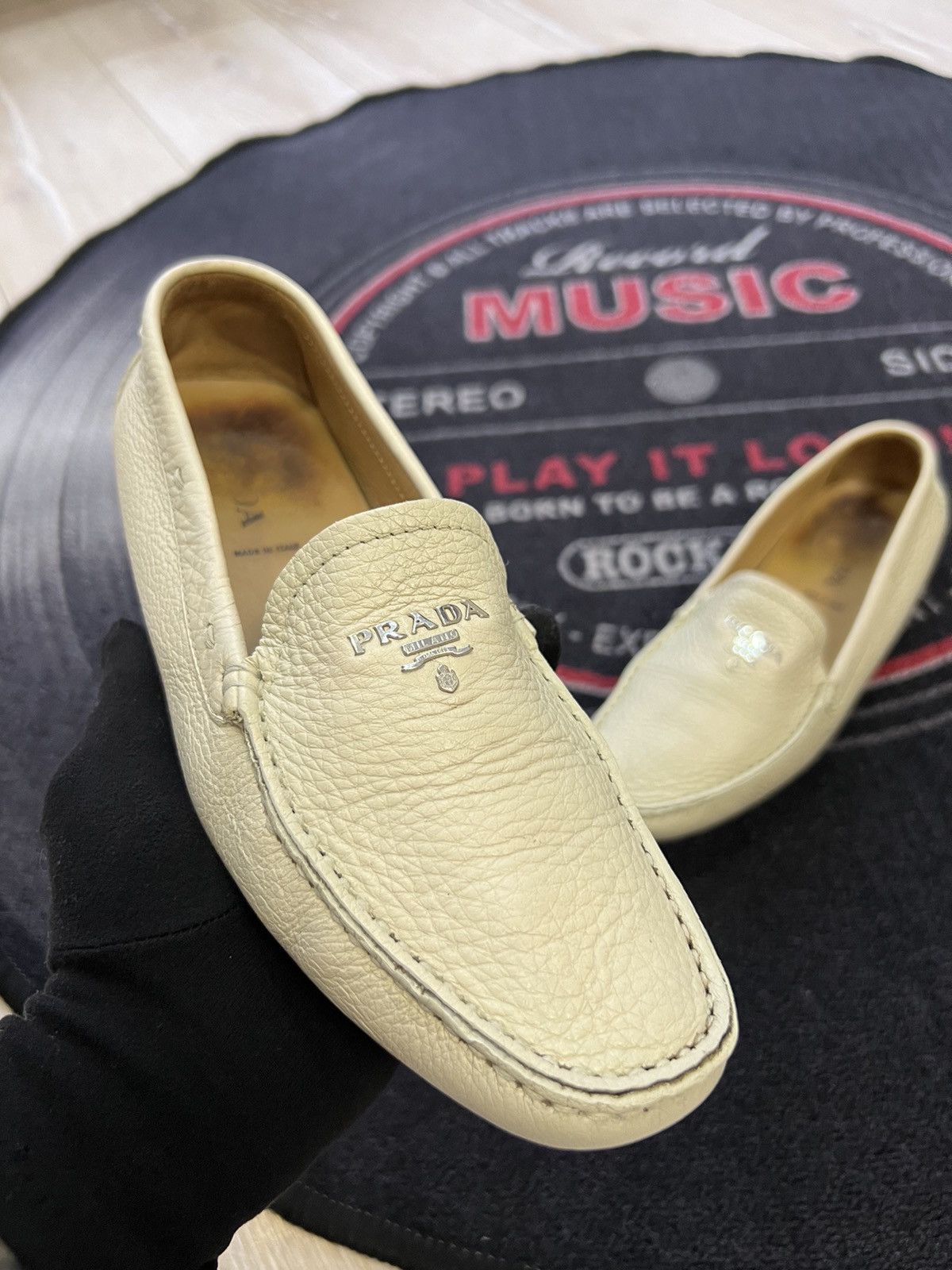 Prada × Vintage Vintage PRADA Logo Moccasin Loafers y2k Size US 8 / IT 38 - 3 Thumbnail