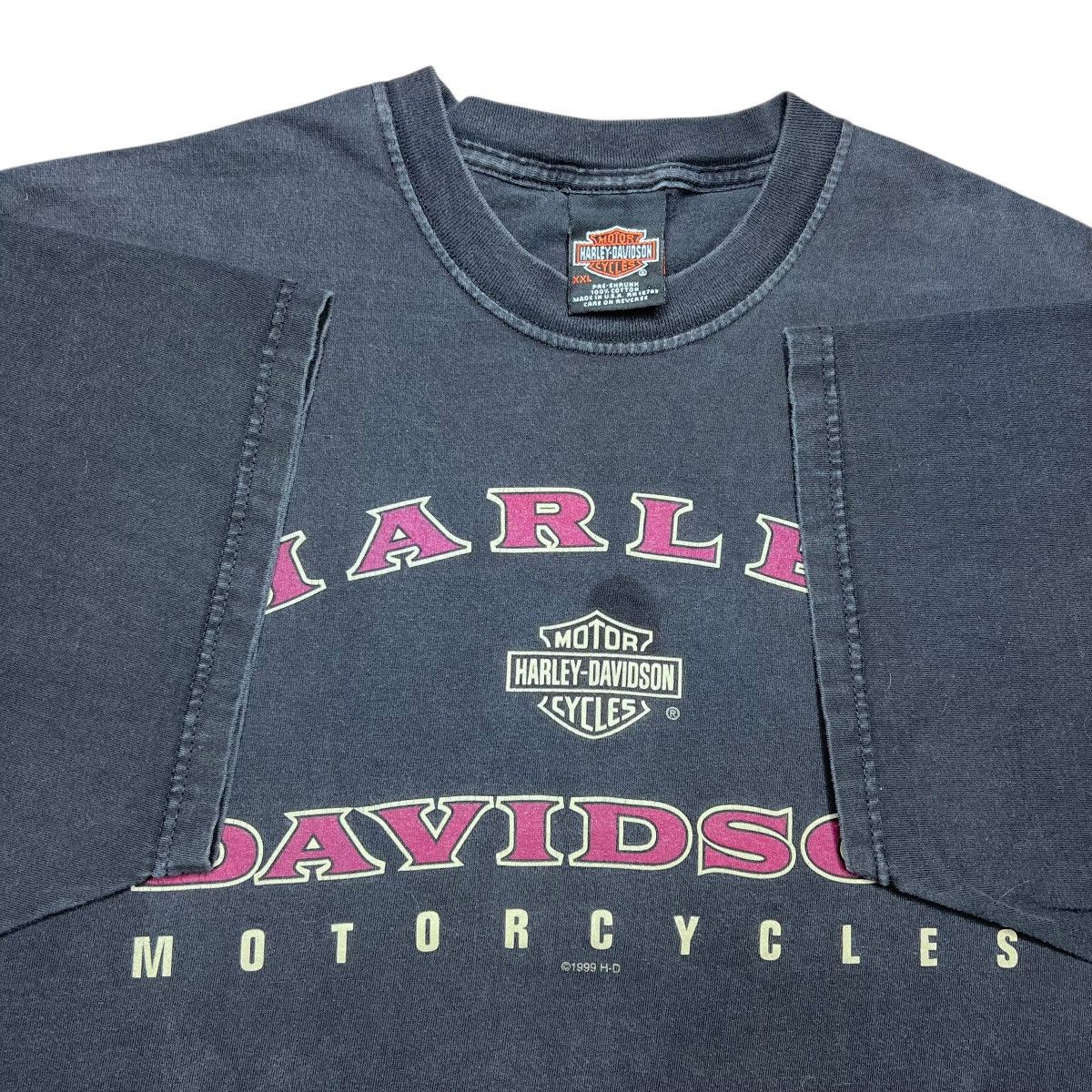 Harley Davidson × Vintage 1999 Harley Davidson Motorcycles 3D Spell Out Graphic Tee Size US XXL / EU 58 / 5 - 3 Thumbnail