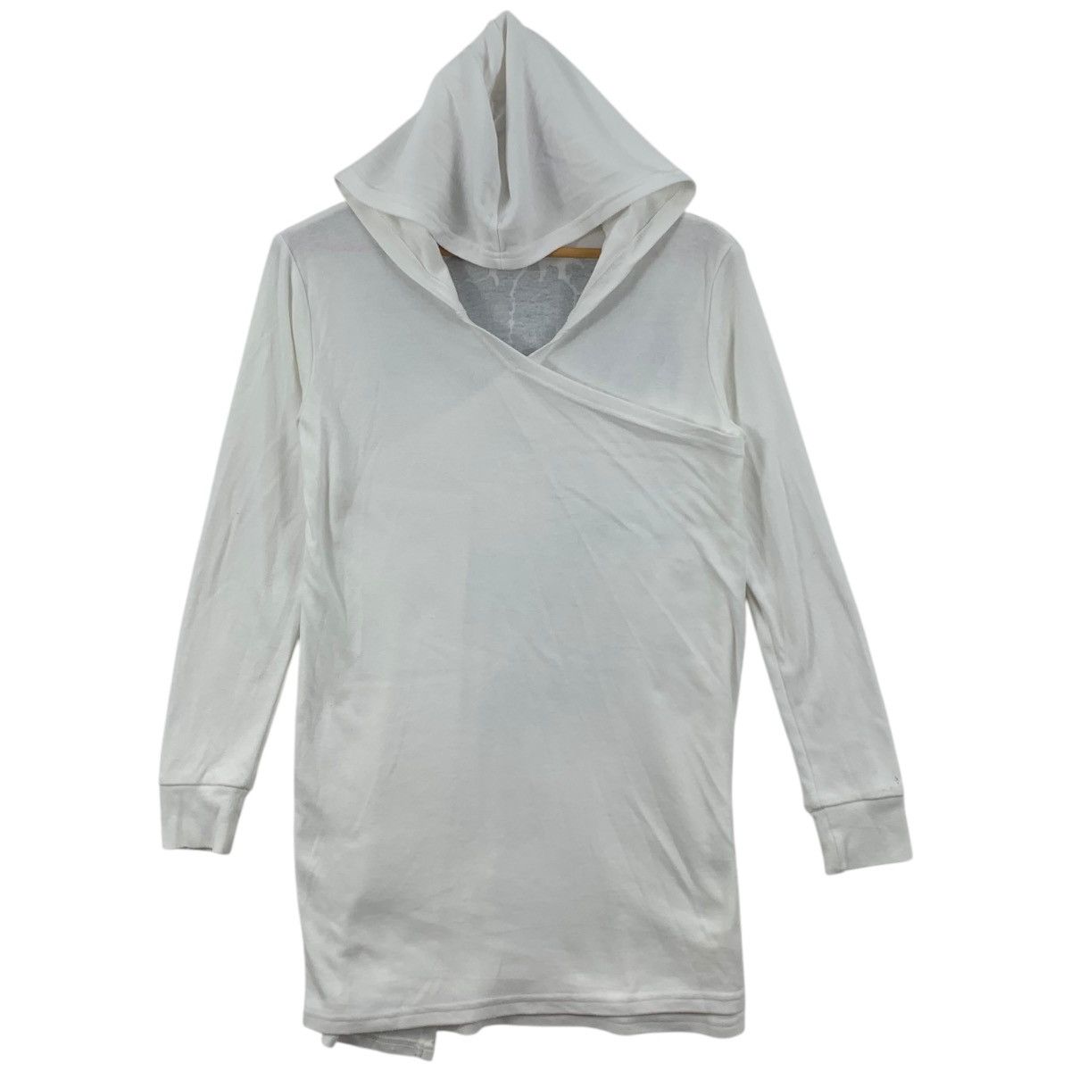 Japanese Brand Vintage M.K.R Japanese Brand Skull Print Hooded White Shirt Size US S / EU 44-46 / 1 - 2 Thumbnail