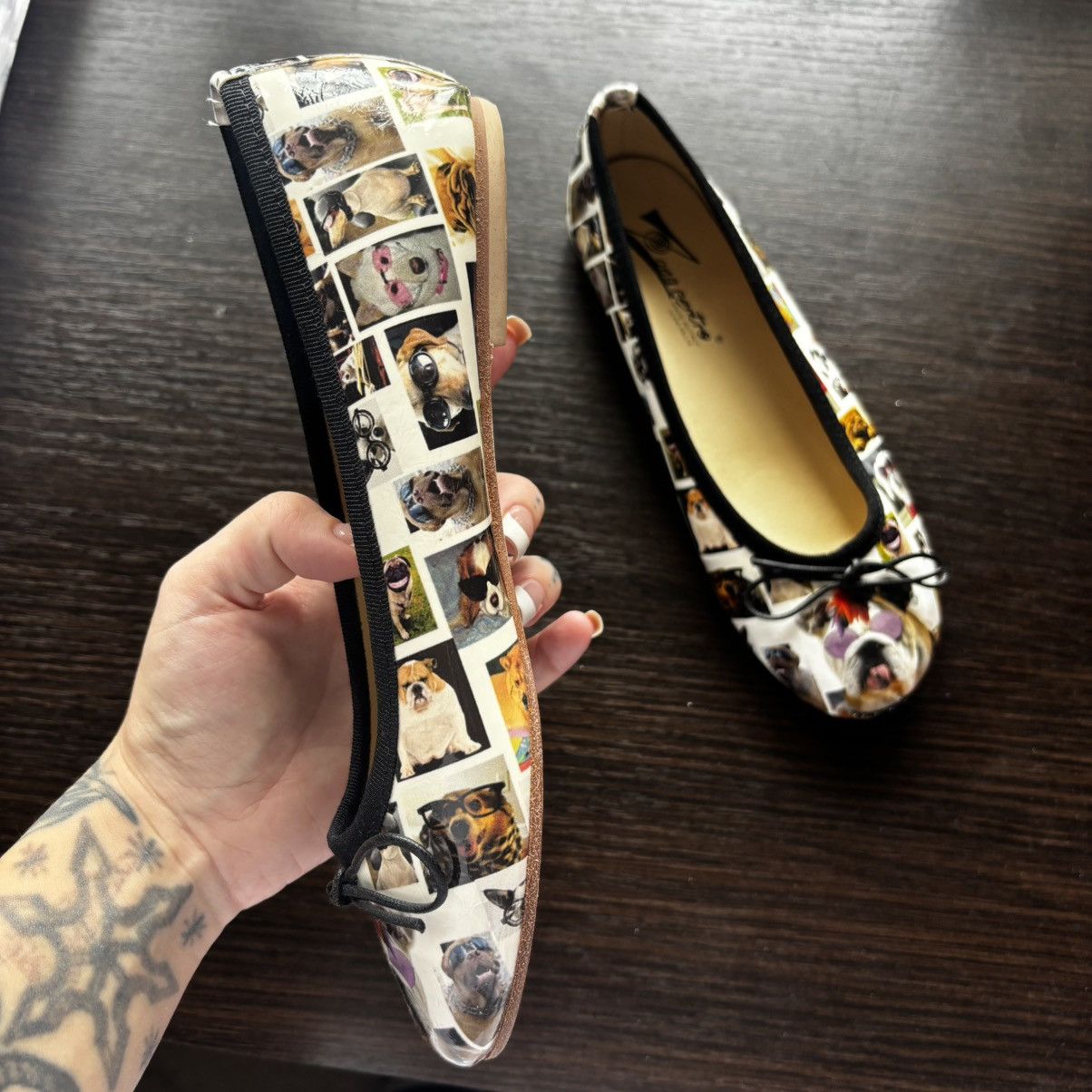Other Vintage Funny Ballet Shoes With Dogs :) Size US 6 / IT 36 - 3 Thumbnail