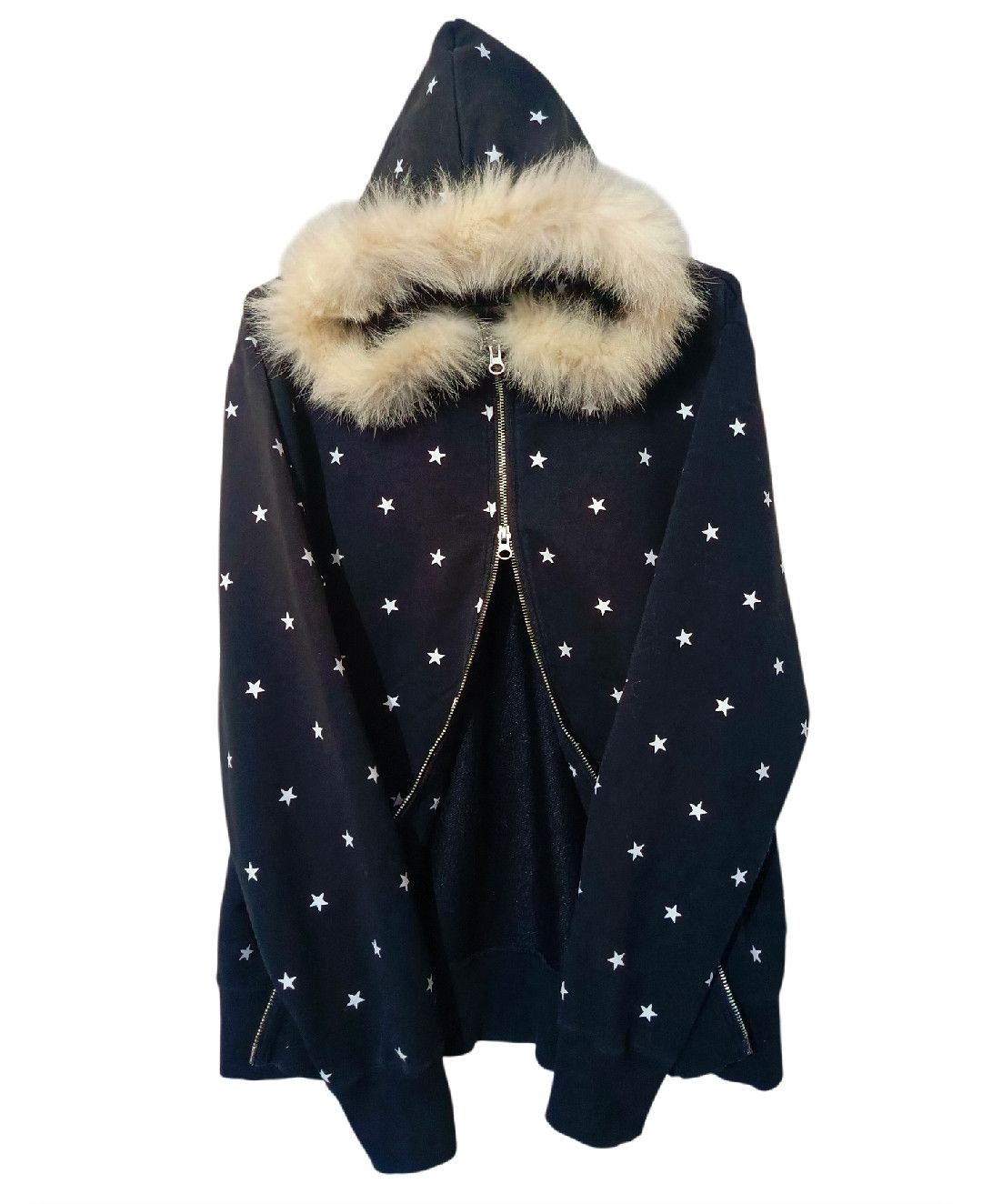 Skullcandy Y2K Full Star Zipper Fur Hoodie LGB style Size US L / EU 52-54 / 3 - 2 Thumbnail