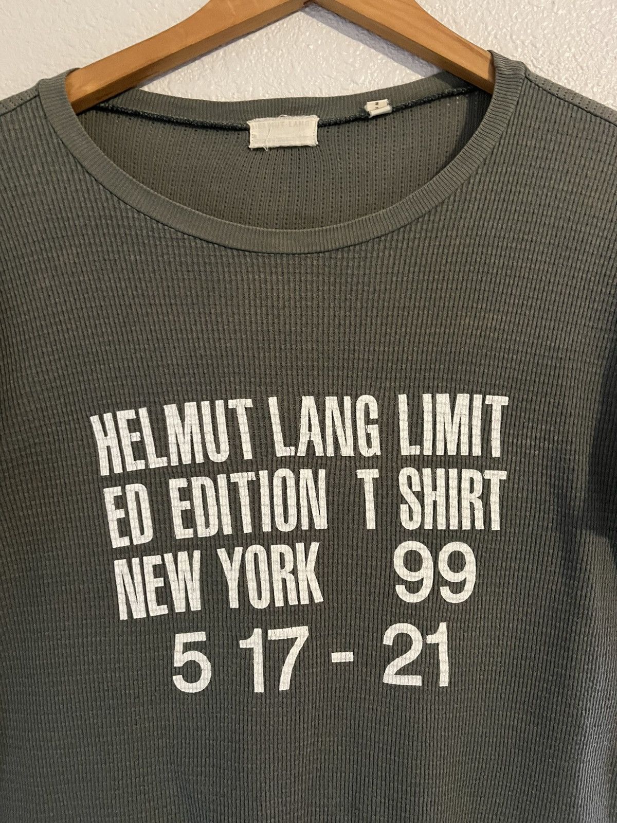 Helmut Lang helmut lang 1999 vintage waffle knit limited edition shirt Size US M / EU 48-50 / 2 - 1 Thumbnail