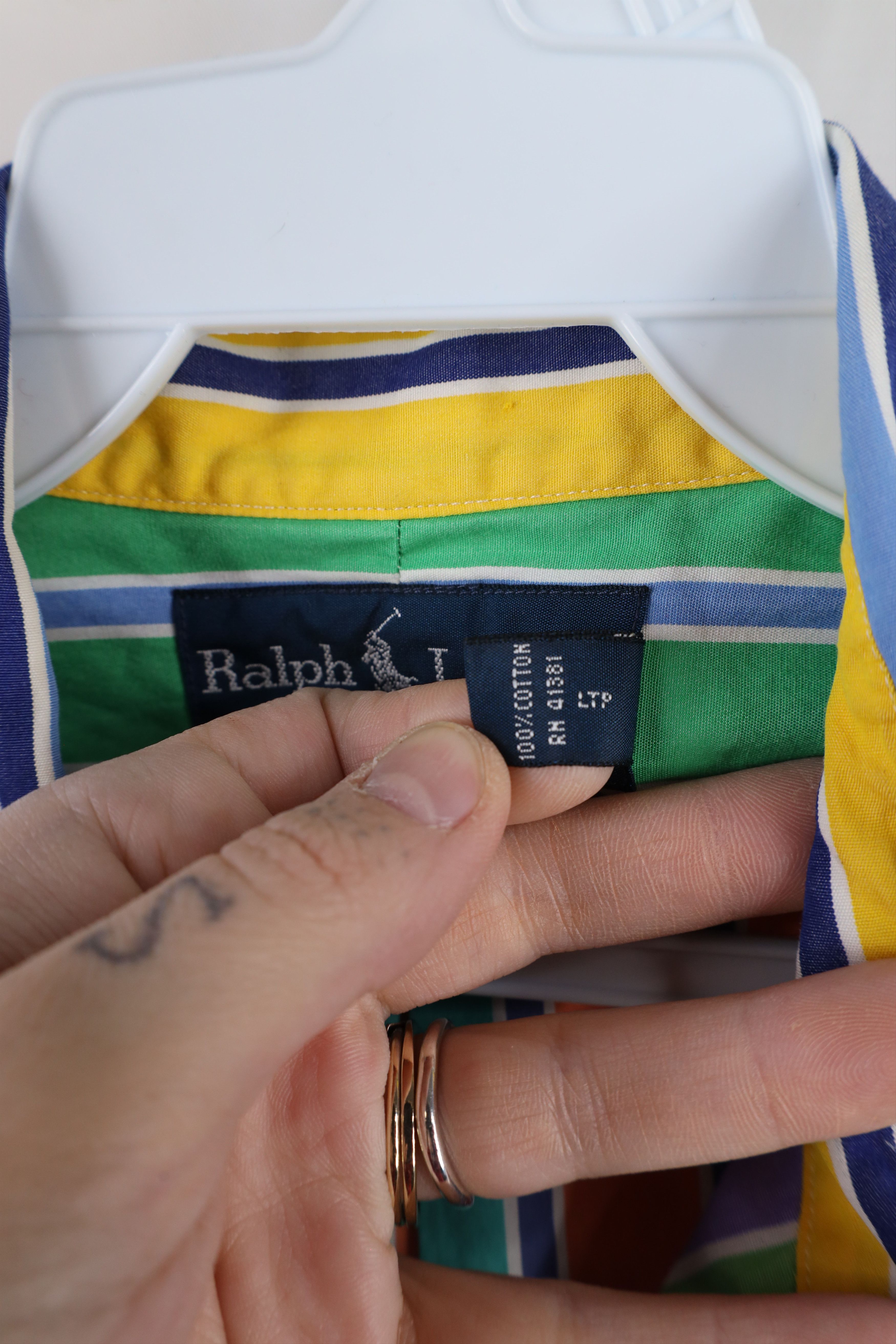 Polo Ralph Lauren Vintage 90s Ralph Lauren Rainbow Striped Button Down Shirt Size US M / EU 48-50 / 2 - 9 Thumbnail