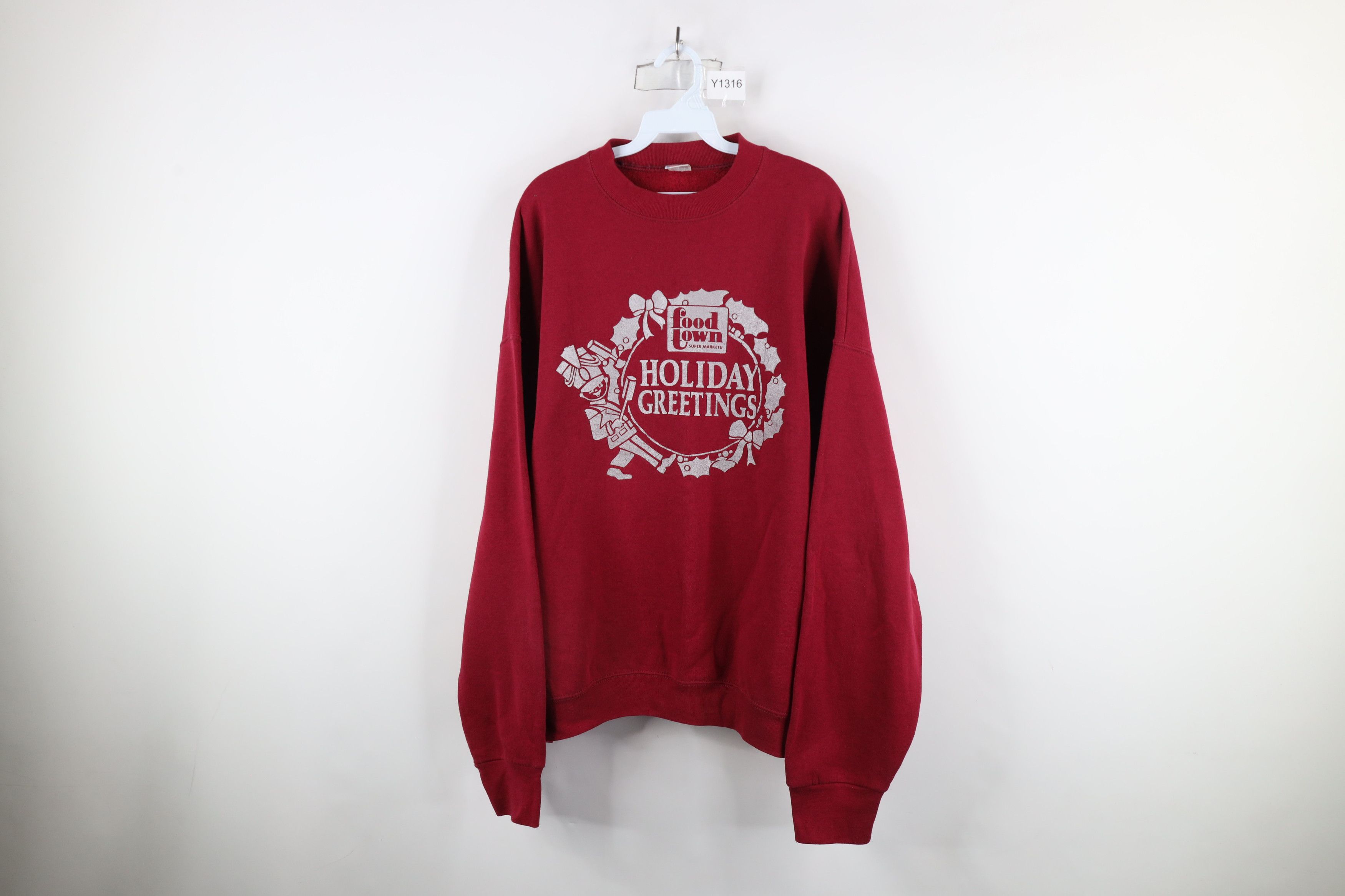 Vintage Vintage 90s Food Town Super Markets Christmas Sweatshirt USA Size US XXL / EU 58 / 5 - 1 Thumbnail