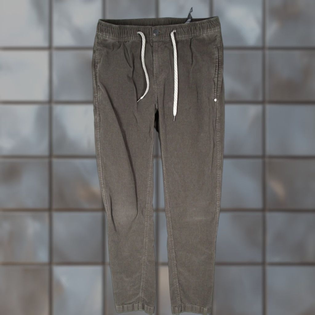 Vuori Vuori Pants Men Small Gray OPTIMIST CORDUROY V440 - 5-Pocket, Flat Front, Drawstring Waist - Cotton Blend - Made in China - Casual Work Size US 29 - 1 Thumbnail