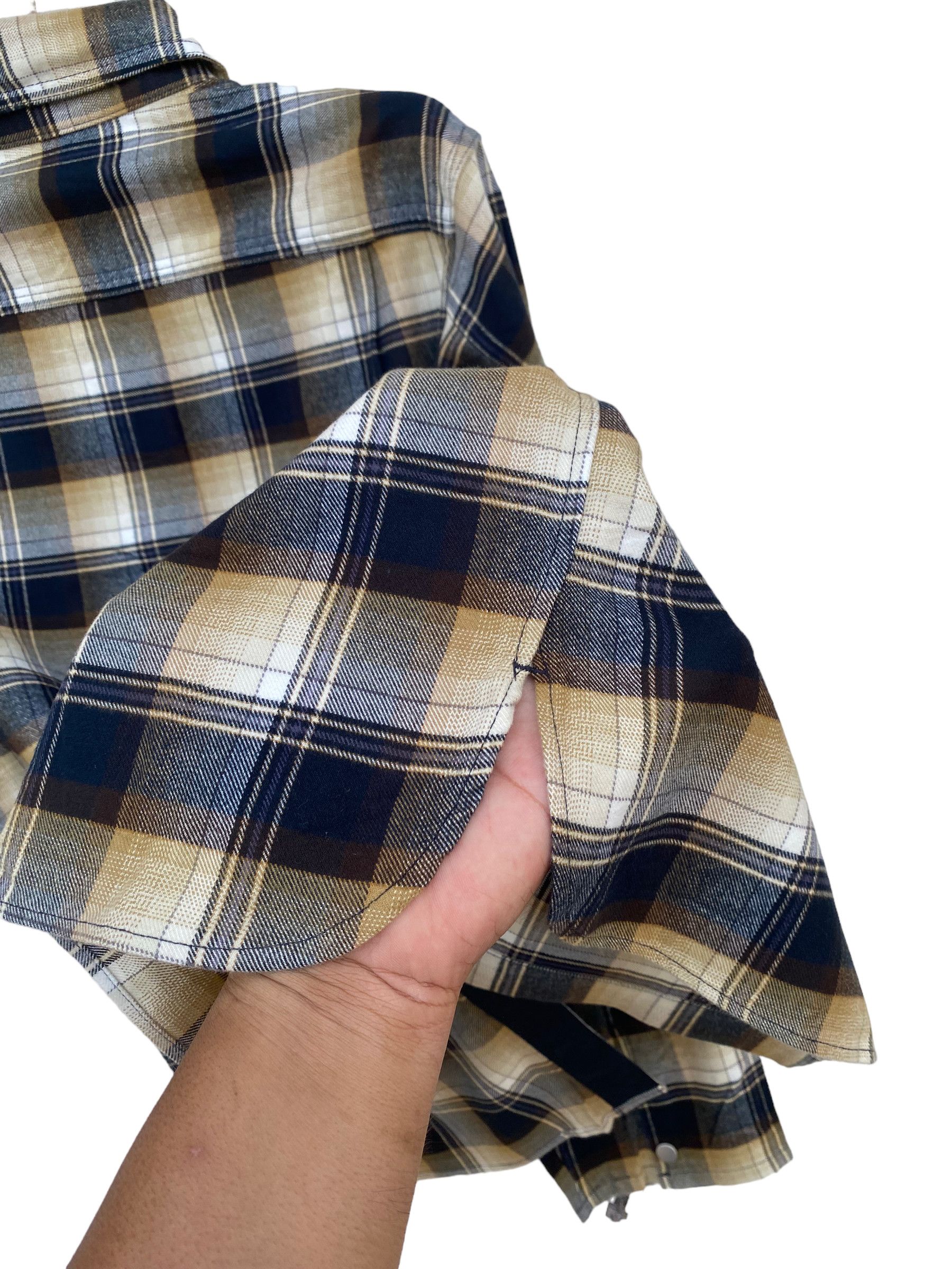 Lemaire × Uniqlo LEMAIRE X UNIQLO SHADOW PLAID STYLE FLANNEL SHIRT Size US XXL / EU 58 / 5 - 4 Thumbnail