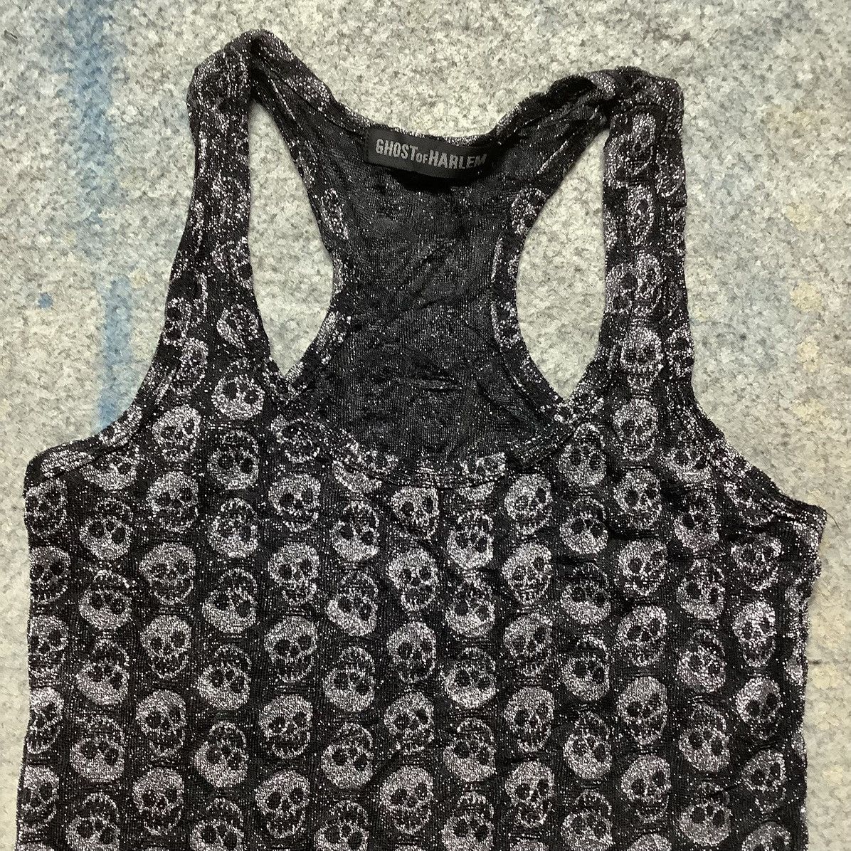 If Six Was Nine × Japanese Brand × Le Grande Bleu (L.G.B.) Japanese Brand Ghost of Harlem Skulls Tank Top Size ONE SIZE - 2 Thumbnail