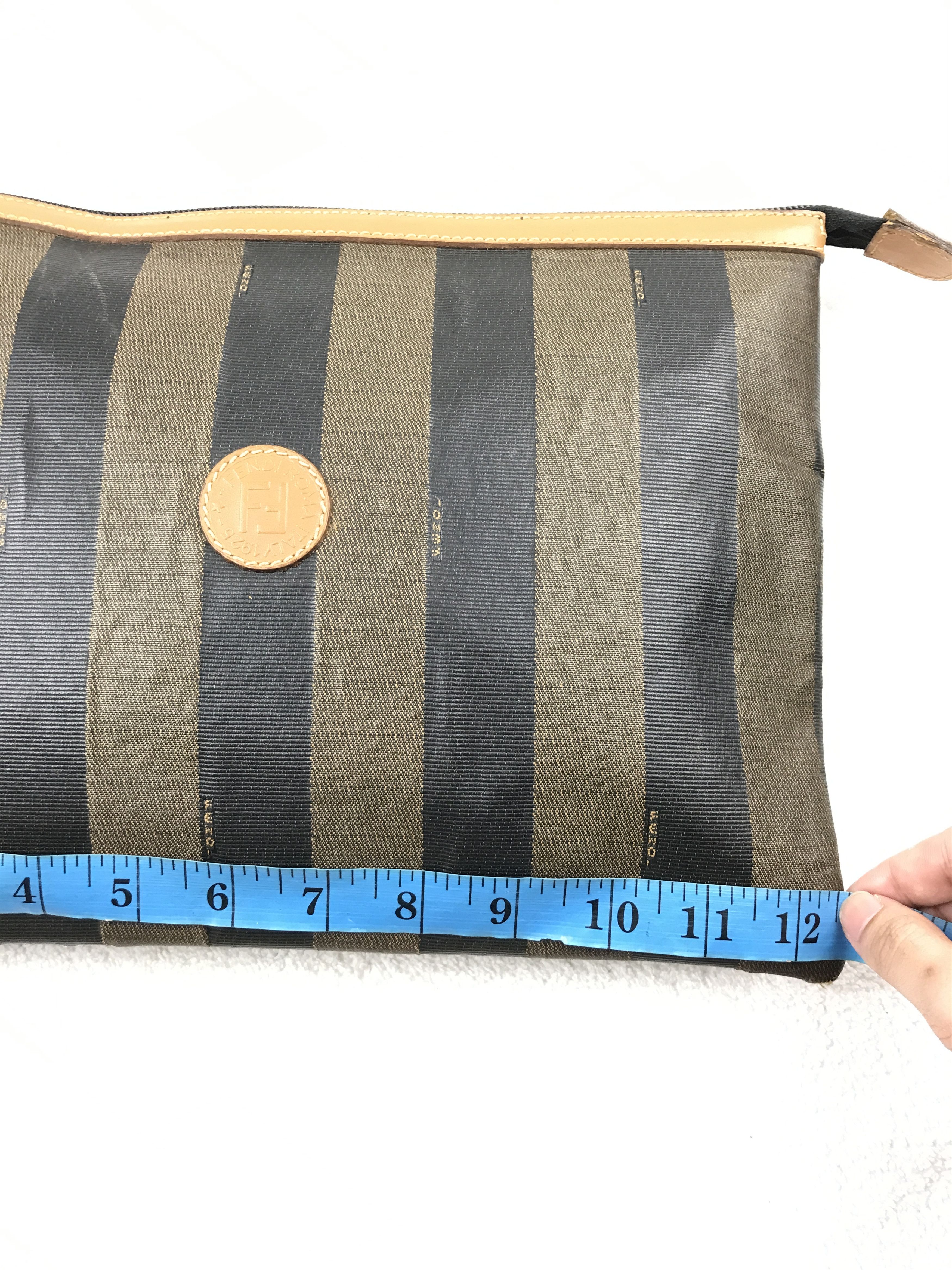 Fendi Vintage Fendi Pequin Striped Clutch Bag Size ONE SIZE - 7 Thumbnail