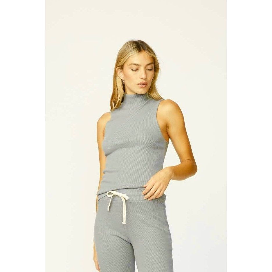 MONROW $95 New Monrow Rob Mock neck Tank - Small - Green Size S / US 4 / IT 40 - 1 Thumbnail