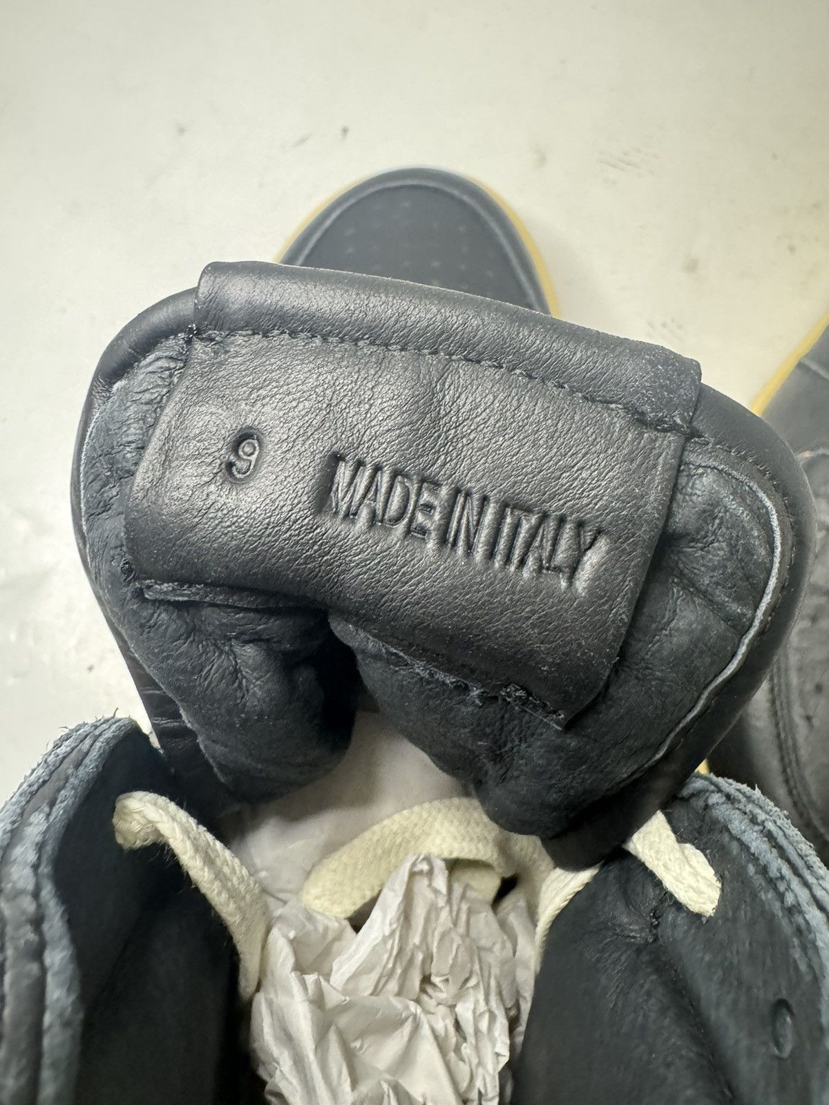 Rhude RHUDE "Rhecess" Leather High-Top Sneakers Black US 9 Size US 9 / EU 42 - 6 Thumbnail