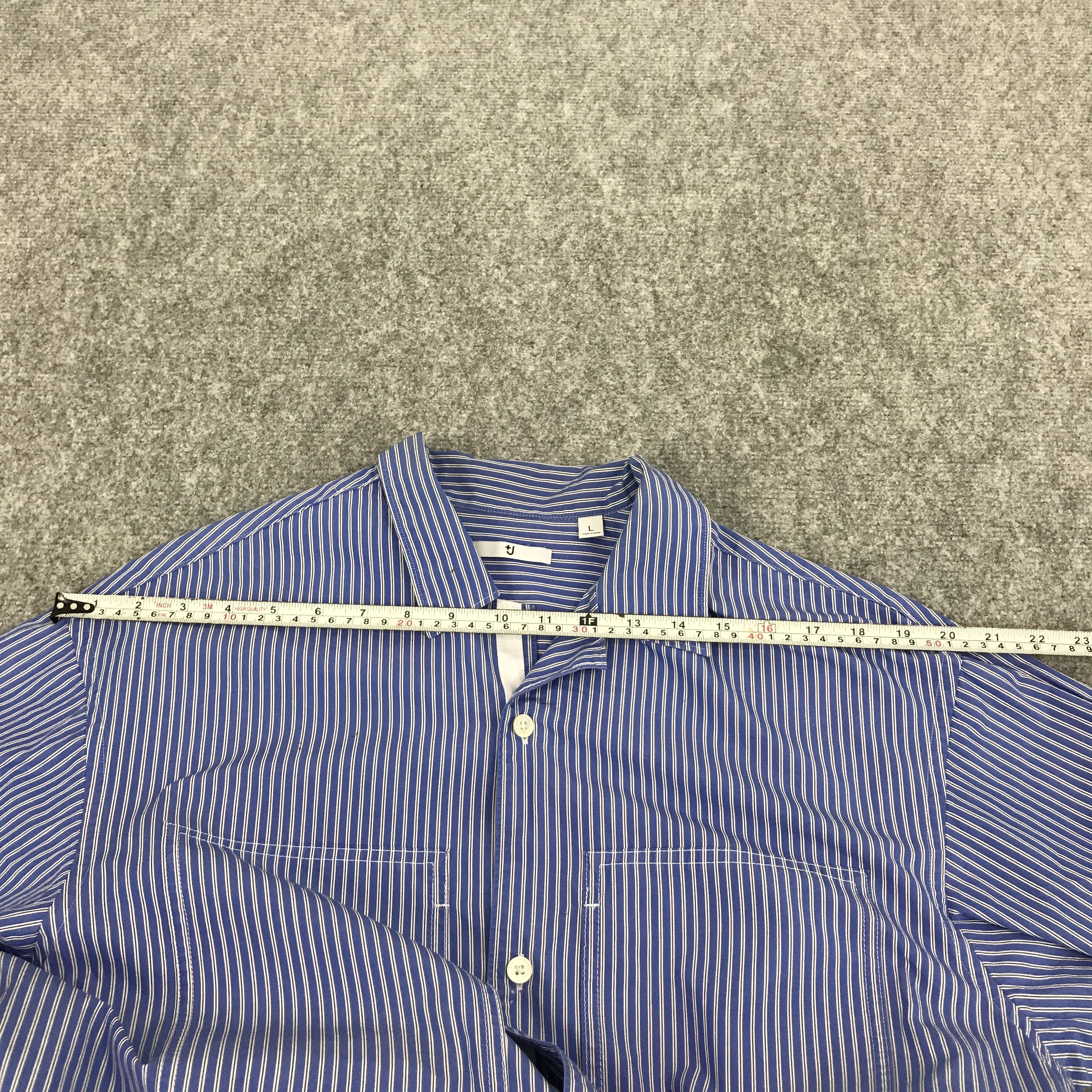 Japanese Brand × Jil Sander × Uniqlo JIL SANDER X UNIQLO STRIPED UP BUTTON JACKET Size US L / EU 52-54 / 3 - 11 Thumbnail