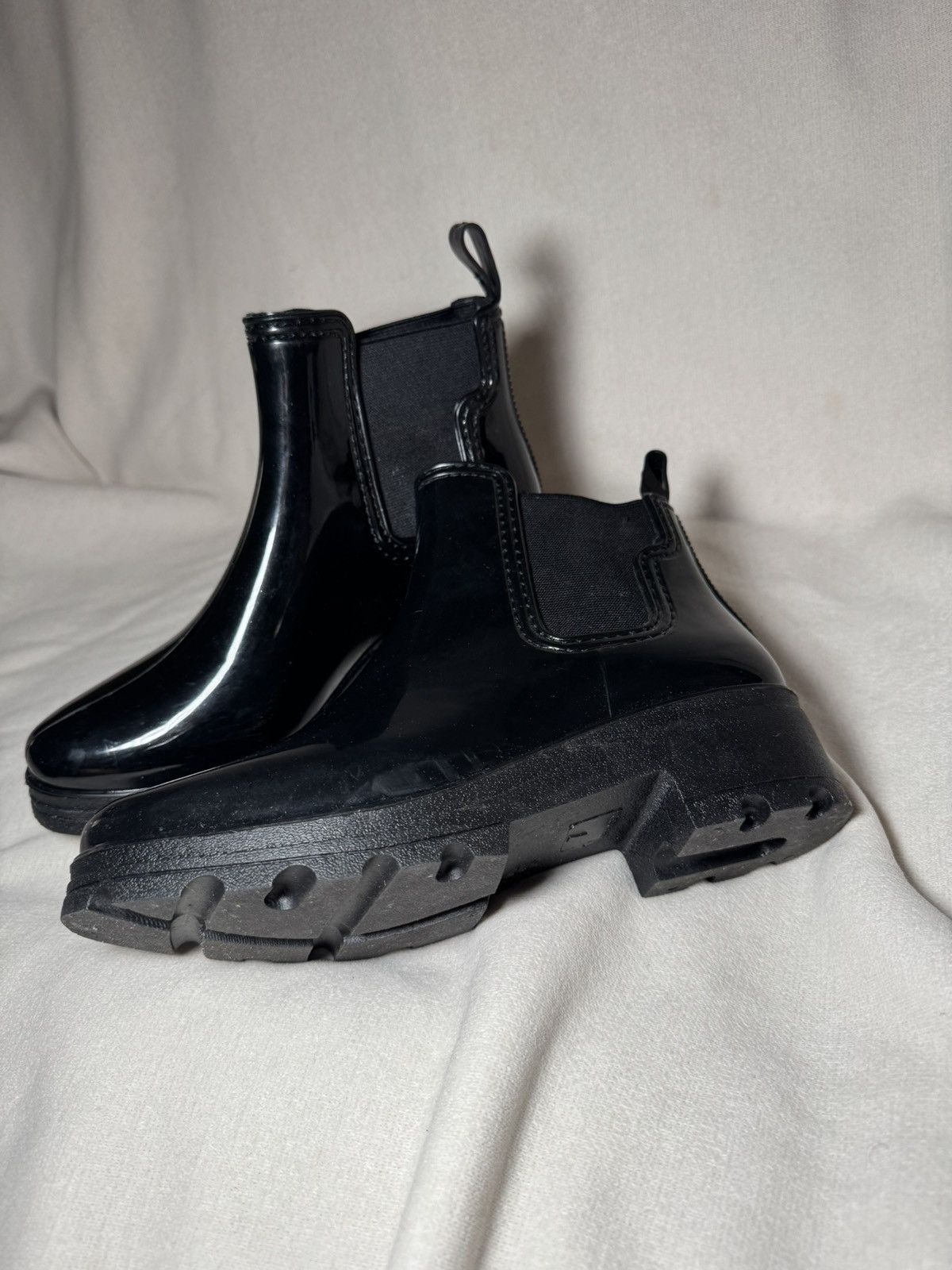 Other Black Women's Chelsea Rain Boots Size US 7 / IT 37 - 5 Thumbnail